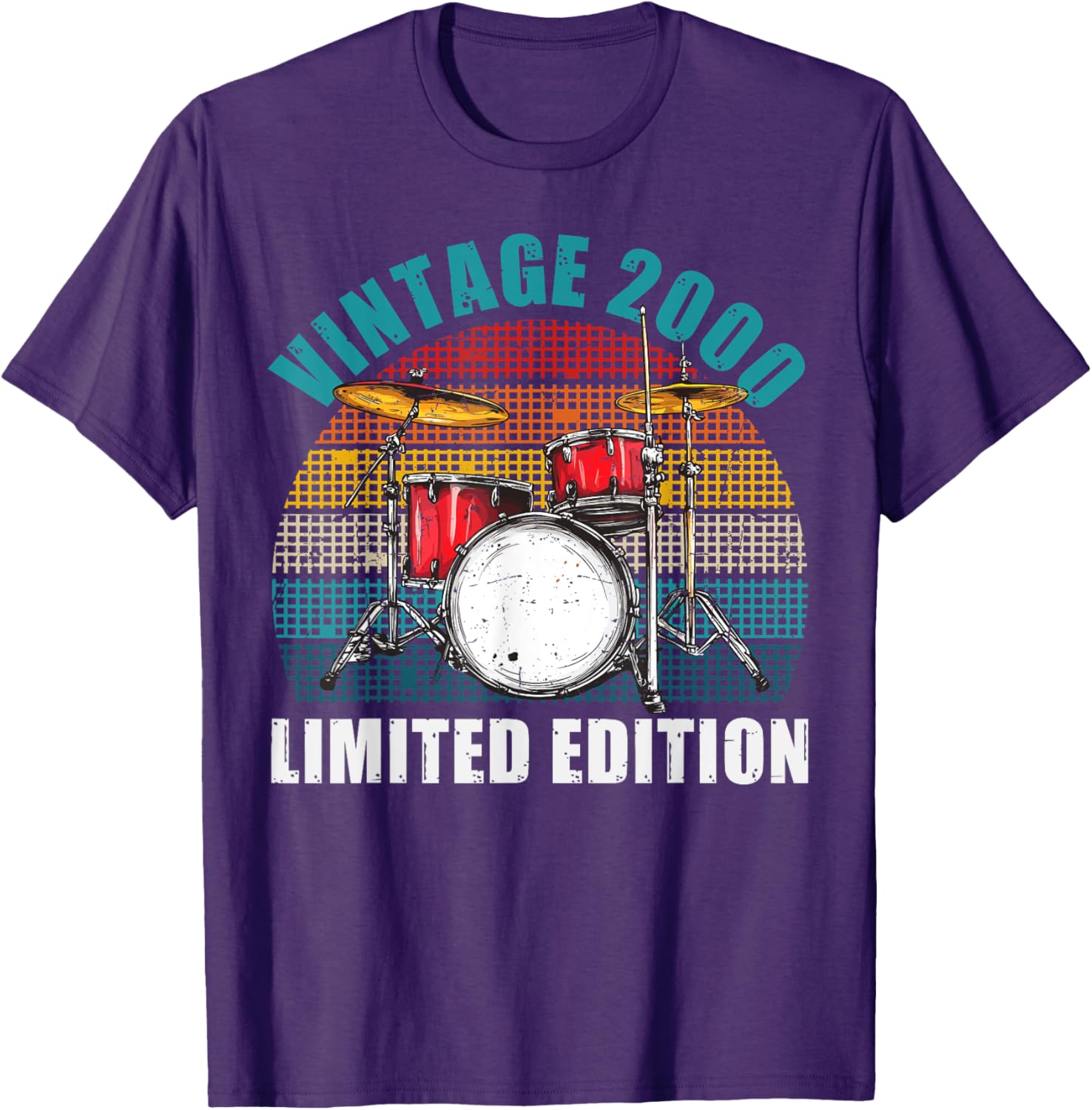 Vintage 2000 Drummer 25th Birthday T-Shirt for Percussionists - 2