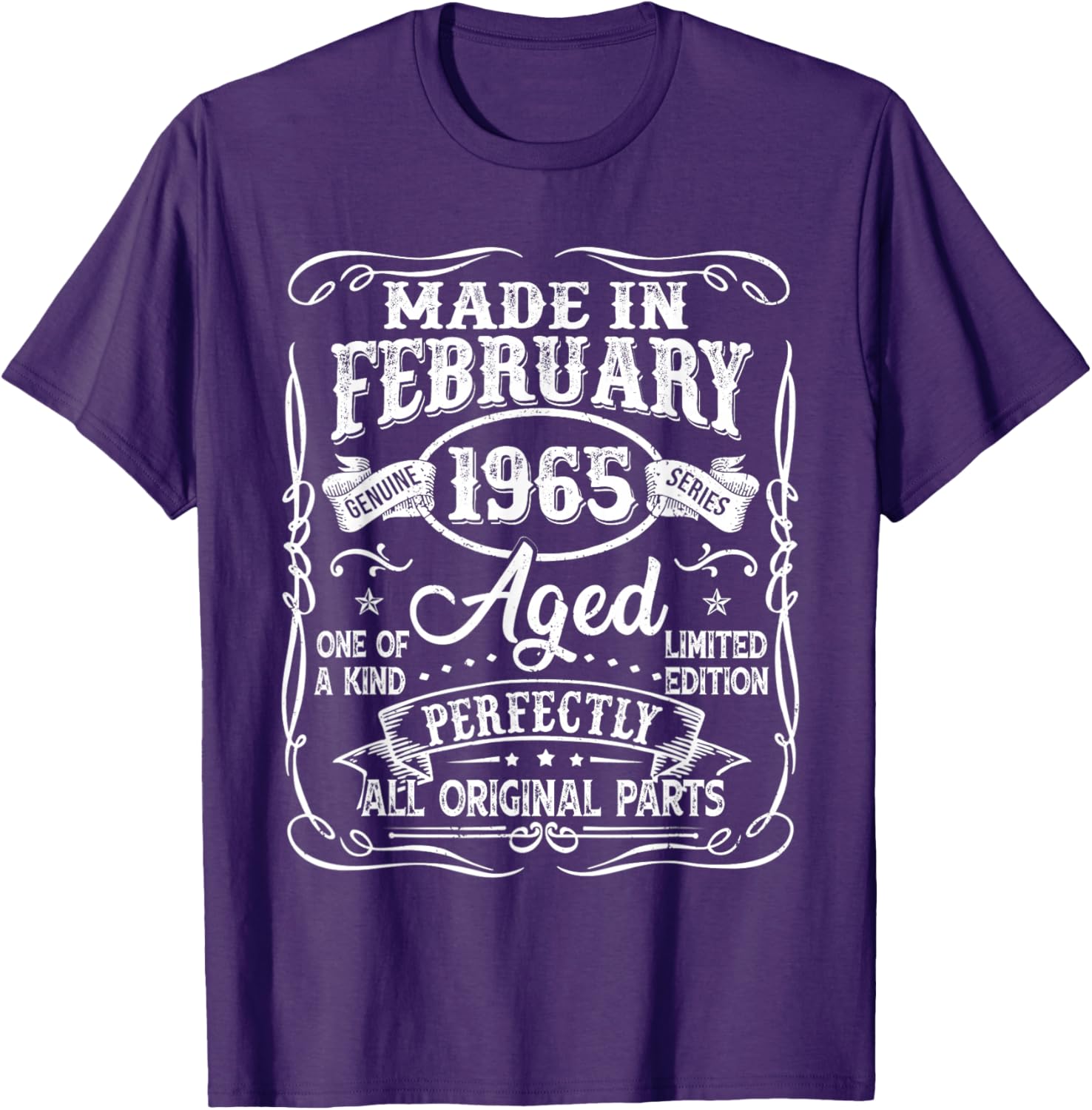 Vintage 60th Birthday T-Shirt for Men Born in February 1965 - 24