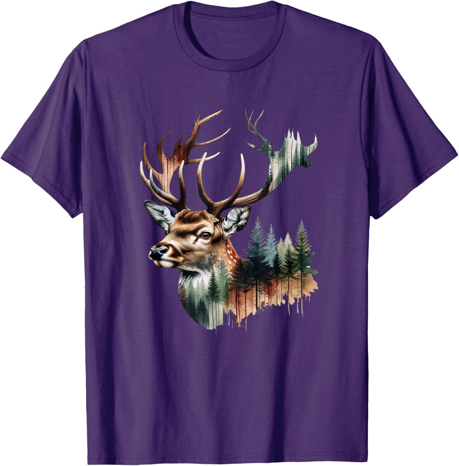 Forest Deer Hunting Dad T-Shirt for Whitetail Hunters - Nature Lover Apparel - 8
