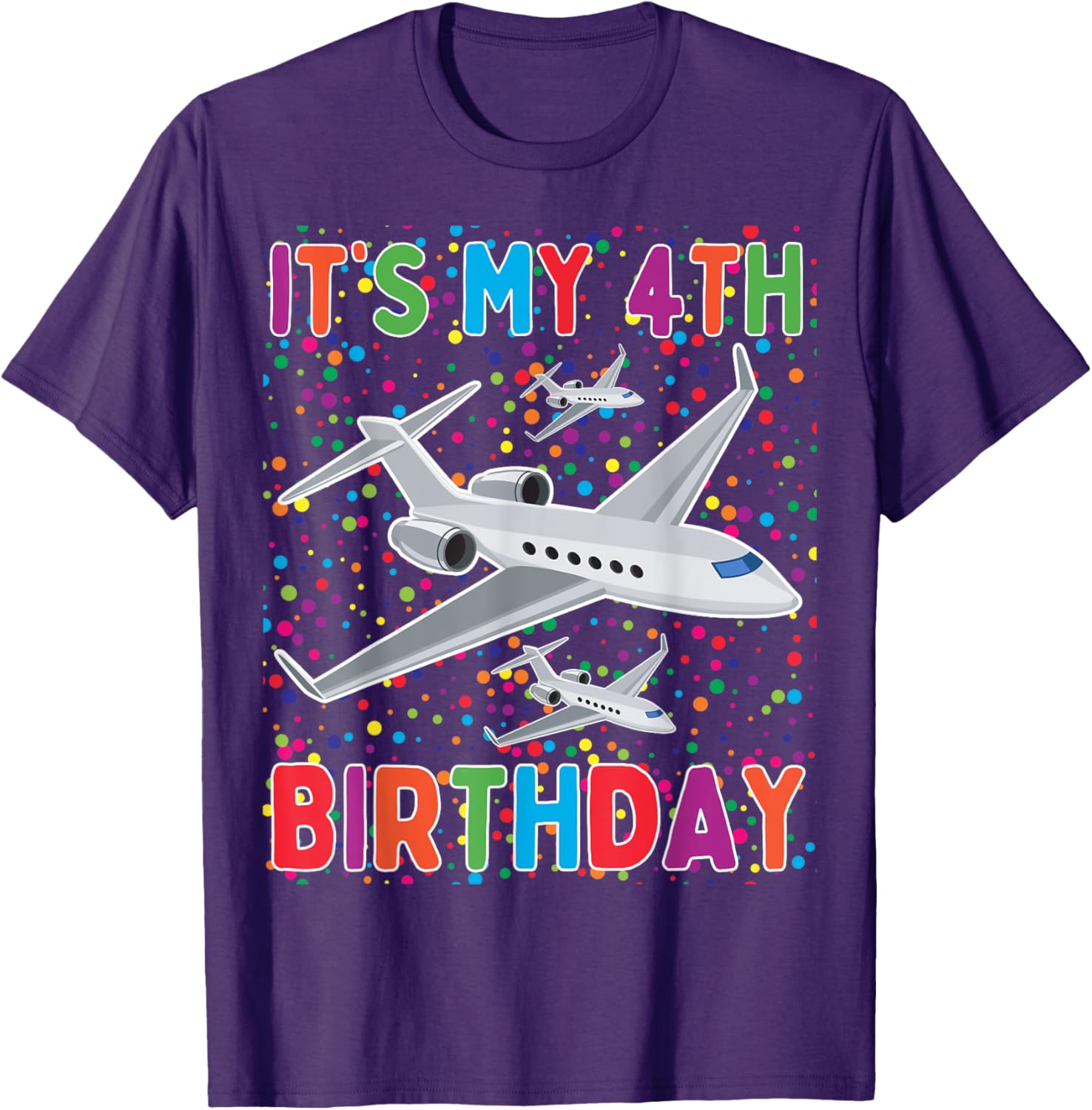 It's My 4th Birthday Airplane T-Shirt for Boys and Girls Celebrate in Style - 6