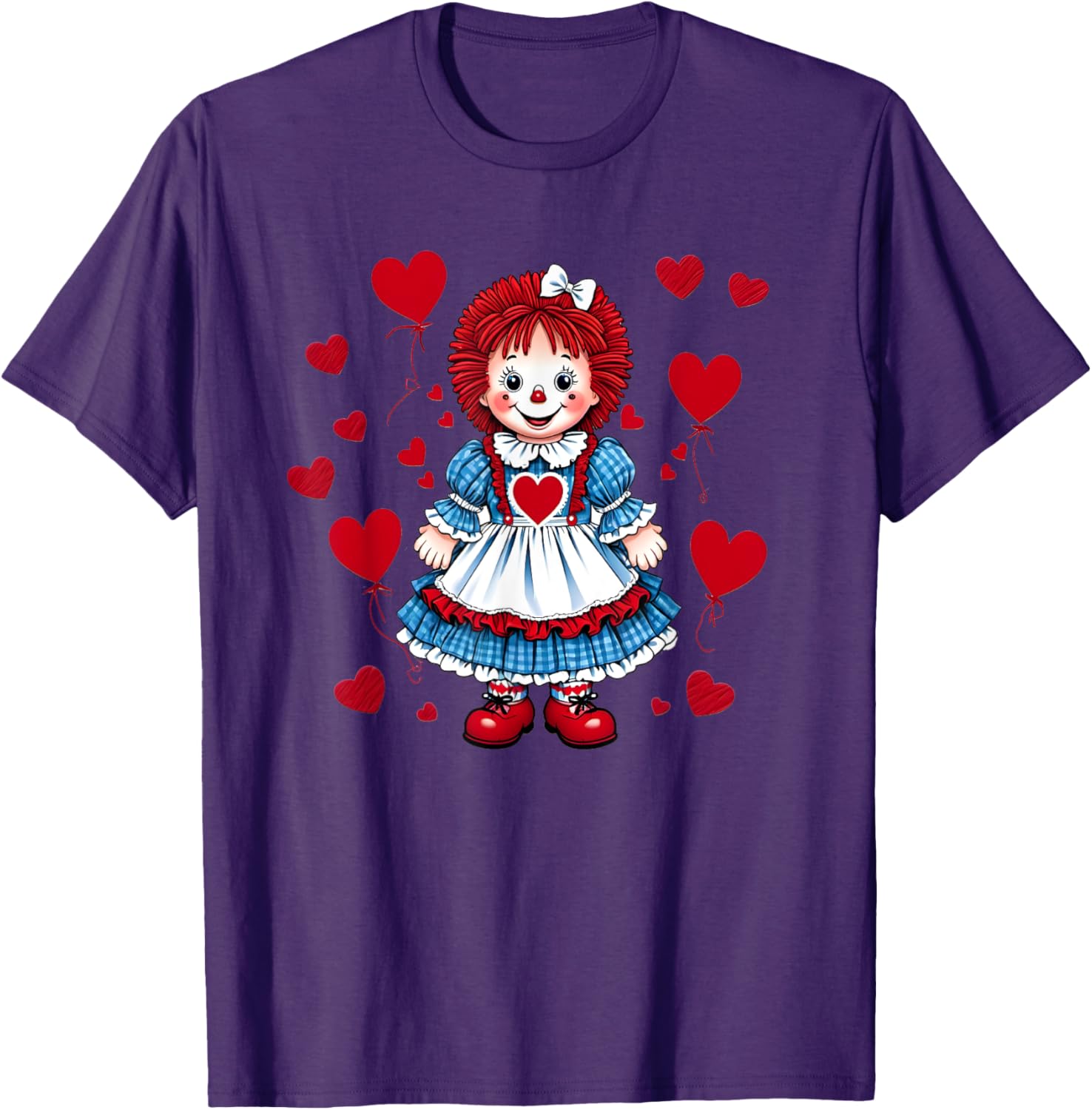 Raggedy Ann Valentine's Day Heart T-Shirt for Sweethearts and Friends - 9