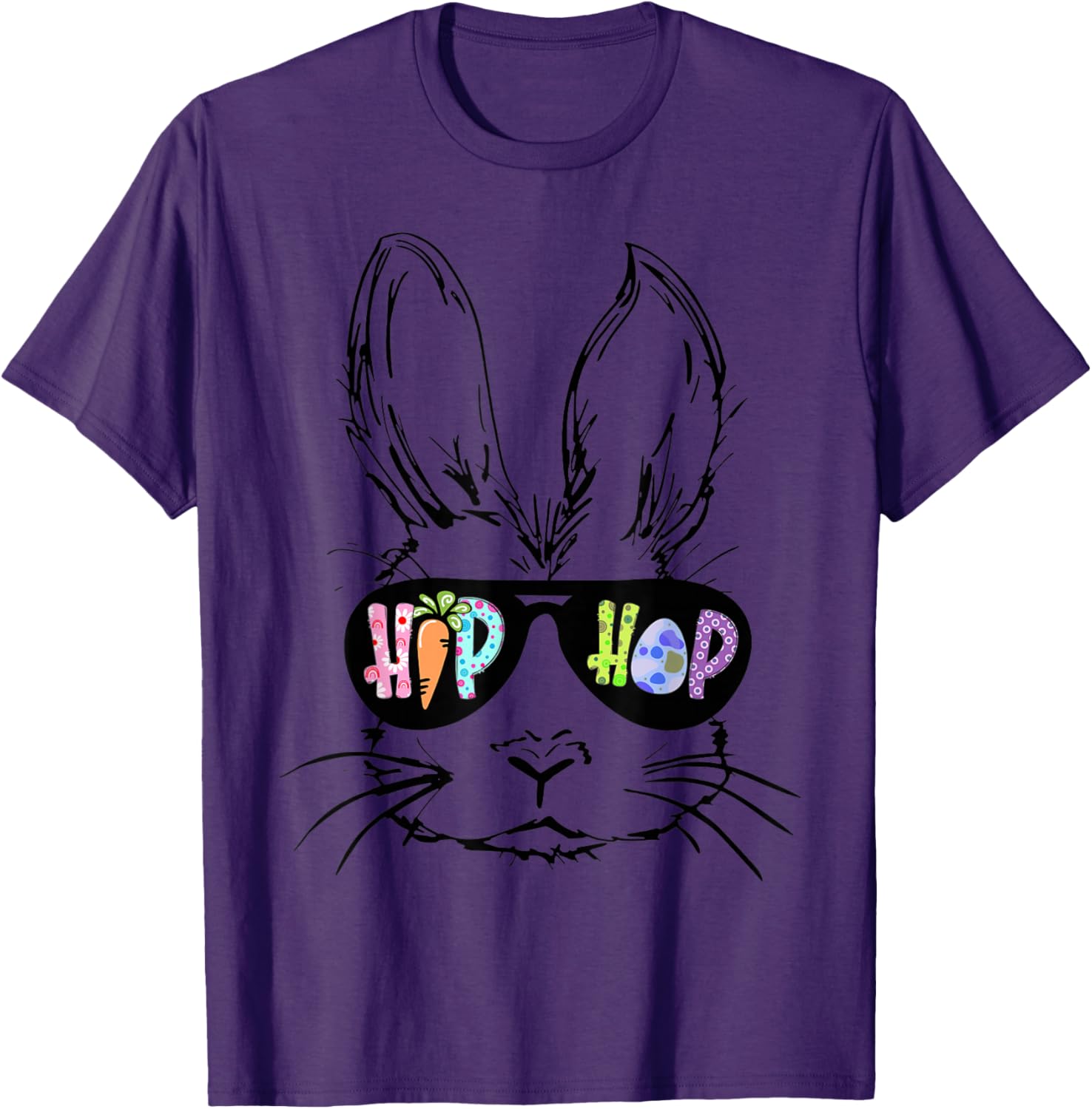 Hip Hop Bunny in Sunglasses Funny Easter T-Shirt for Rabbit Lovers - 19
