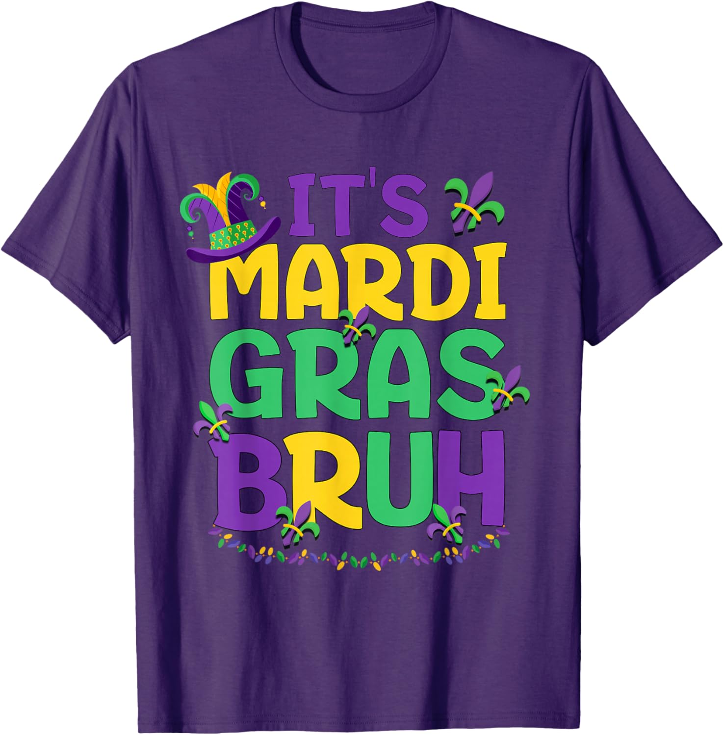 Cool Bruh Mardi Gras T-Shirt for Teens and Boys Celebrating Carnival Fun - 5