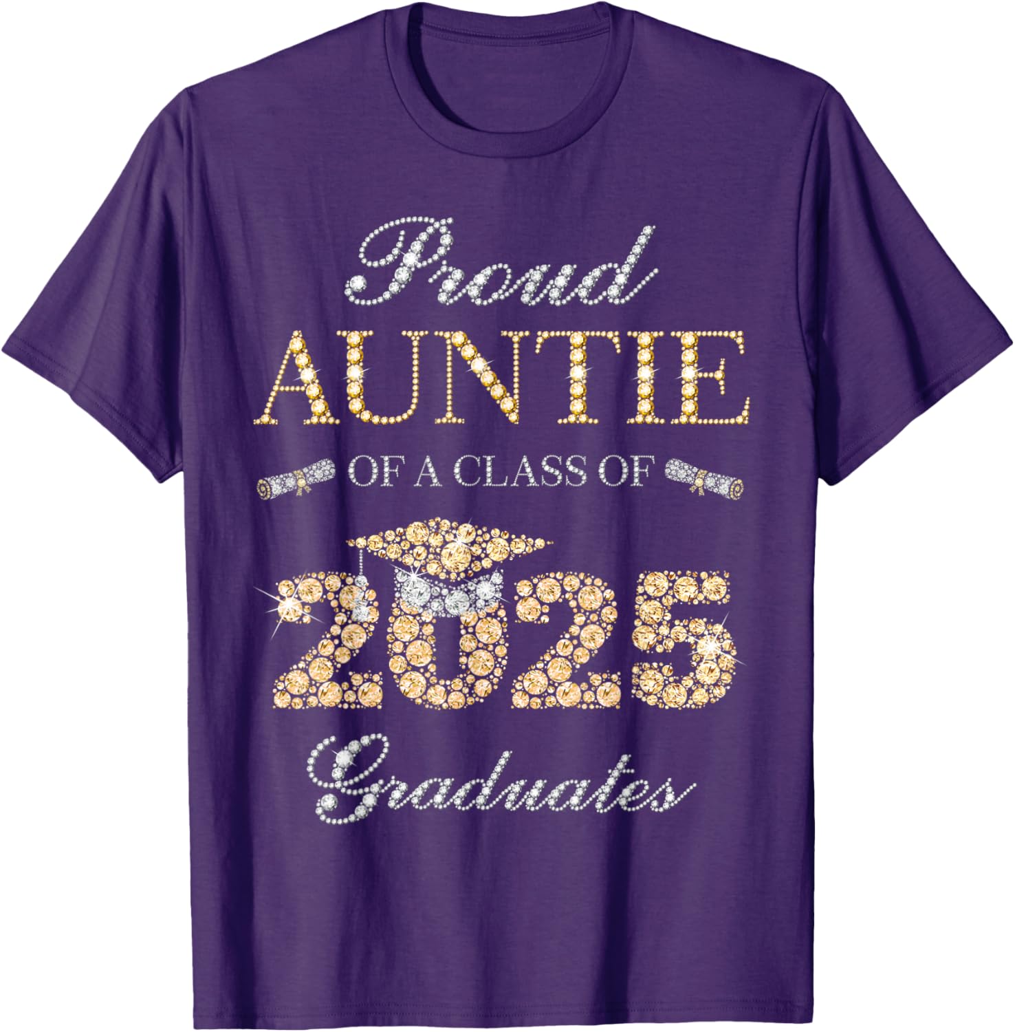 Proud Auntie Of A Class Of 2025 Graduate T-Shirt for Celebrating Milestones - 14