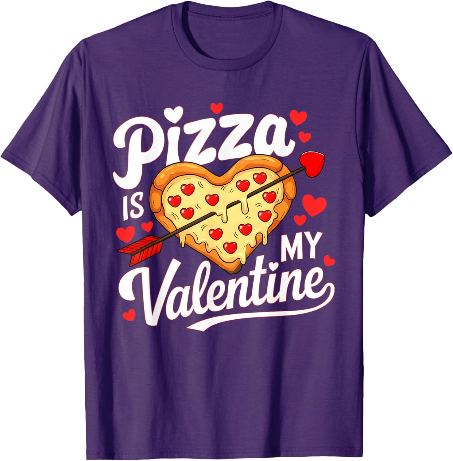 Pizza Is My Valentine Funny Kids T-Shirt for Boys and Girls - 8