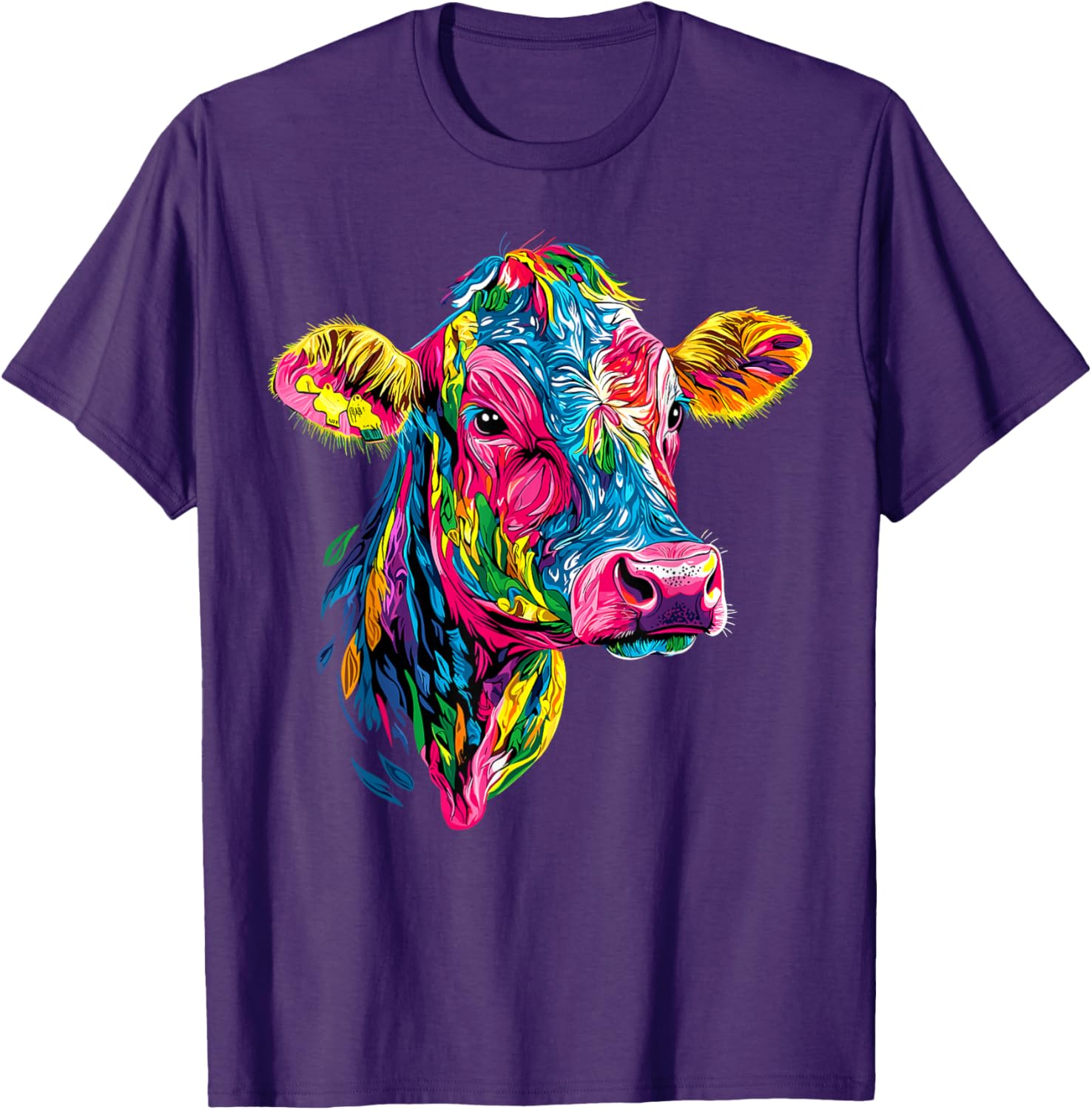 Cute Vegan Cow T-Shirt for Cattle Farmers - Adorable Farm Apparel - 8