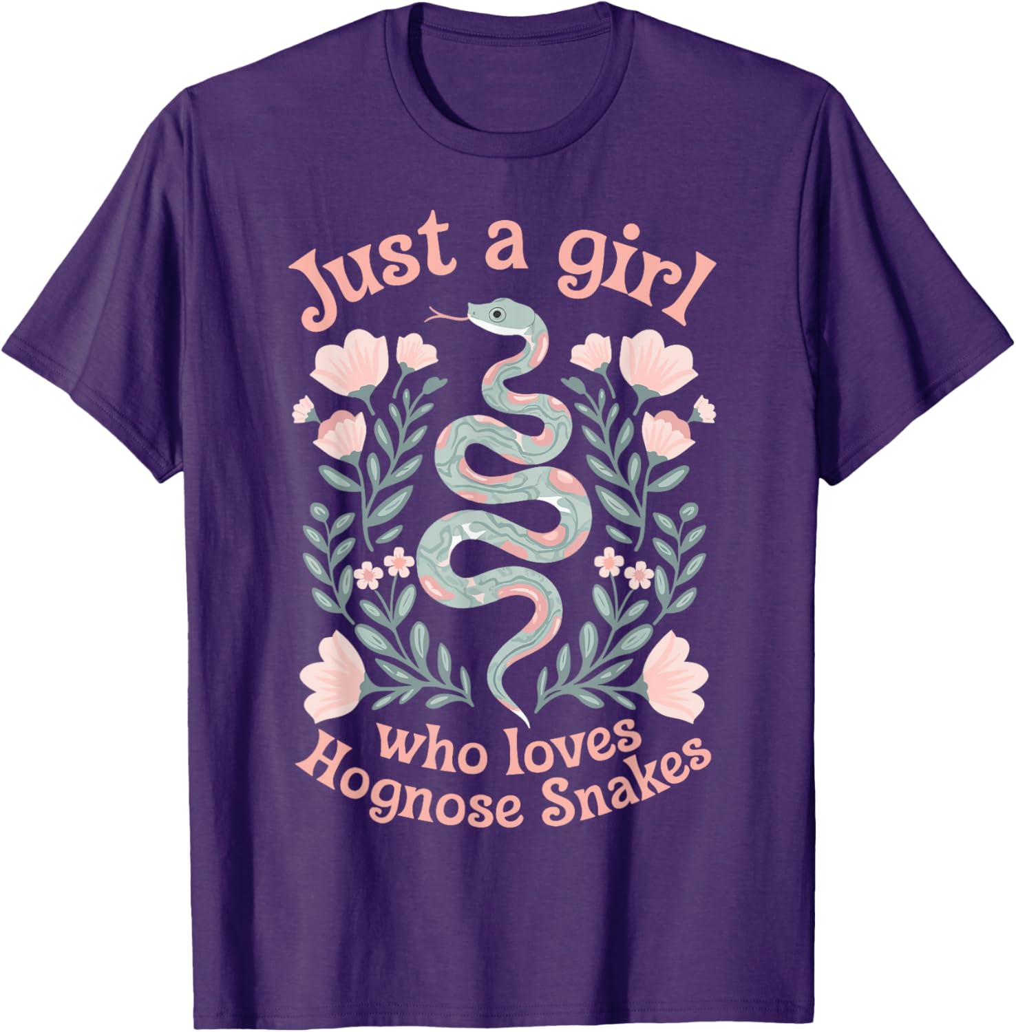 Just A Girl Who Loves Hognose Snakes T-Shirt Cute Snake Lover Tee - 19