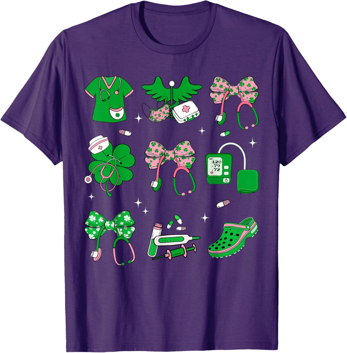 Lucky Shamrock Nurse T-Shirt for St. Patrick's Day Celebration - 29