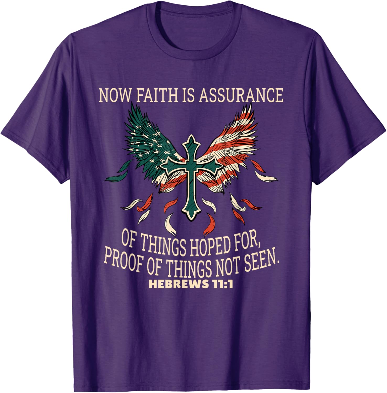 Hebrews 11:1 Faith T-Shirt Inspirational Scripture Apparel for All - 7