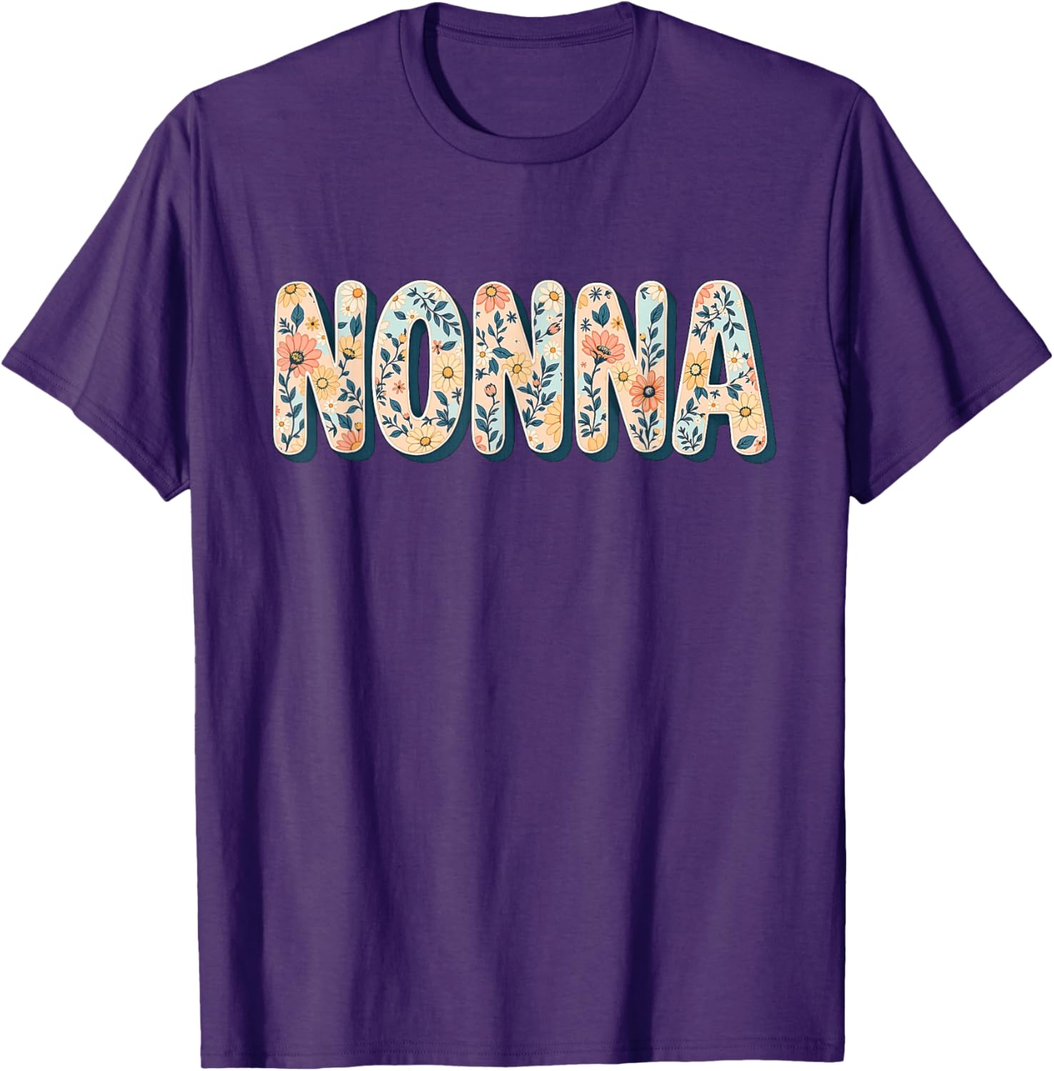 Wildflowers Nonna Floral Mother's Day T-Shirt for Stylish Grandmas - 9