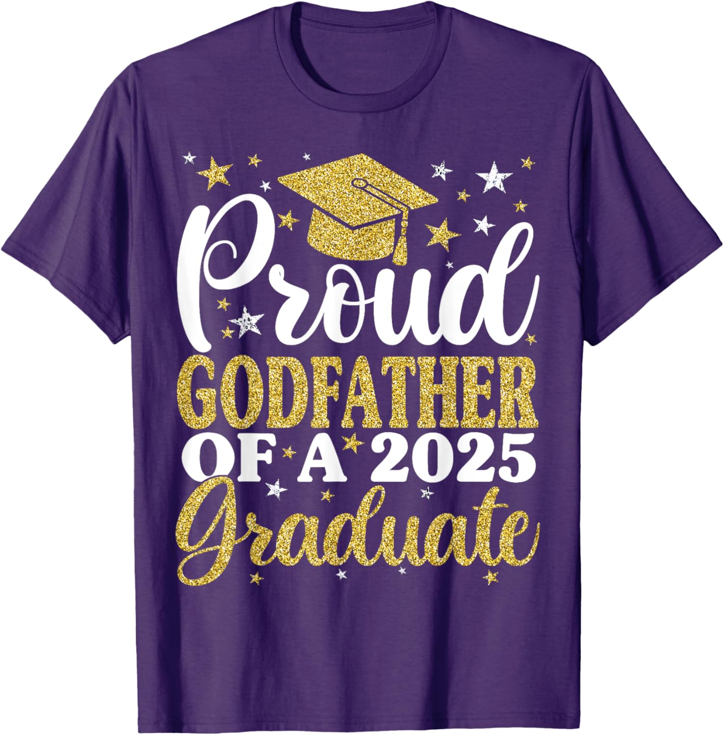 Proud Godfather of 2025 Graduate T-Shirt for Family Celebrations - 8