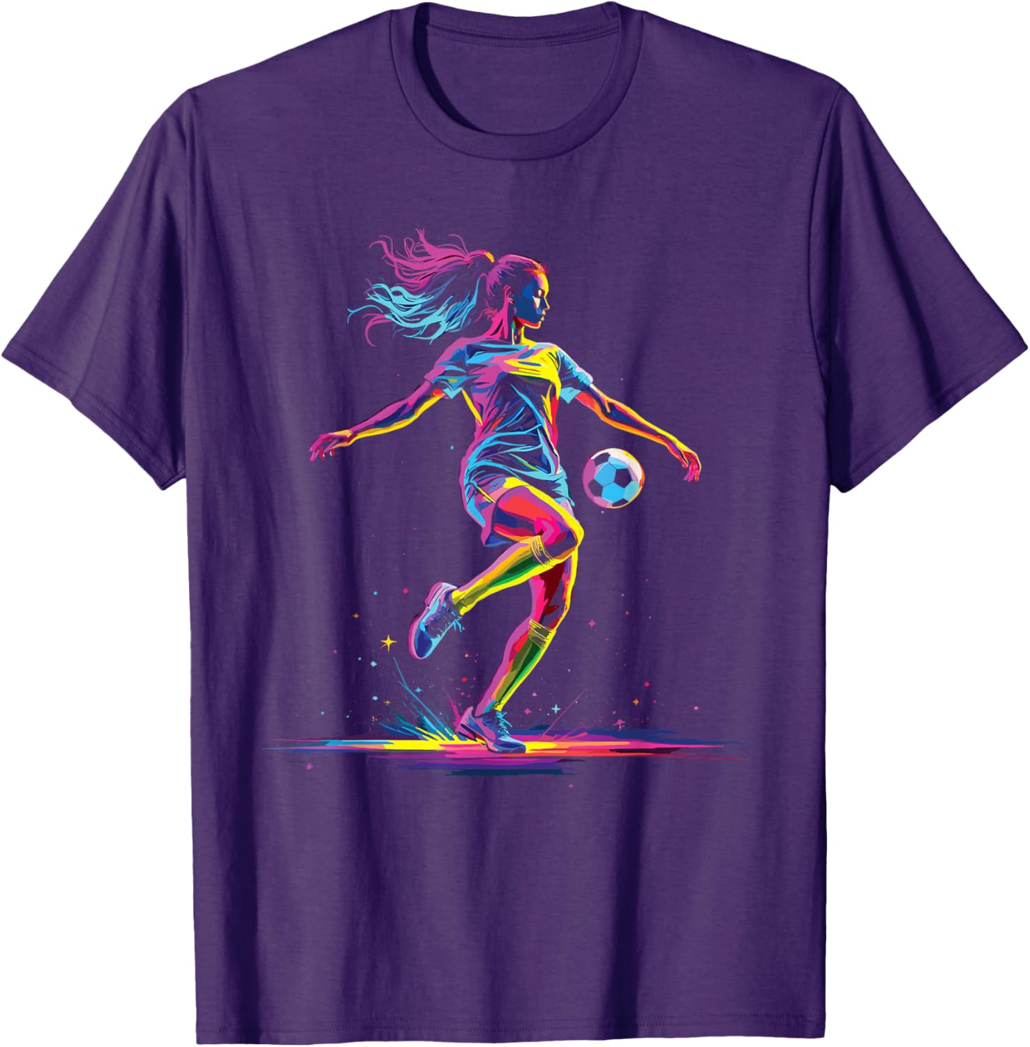 Stylish Soccer Graphic T-Shirt for Girls and Women - Fun Athletic Wear - 5