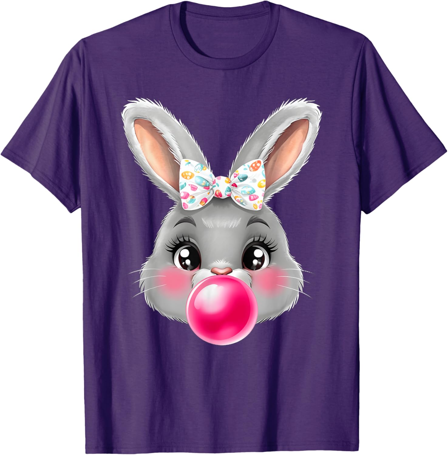 Adorable Bunny Rabbit T-Shirt with Bow Glasses for Cute Style Lovers - 3