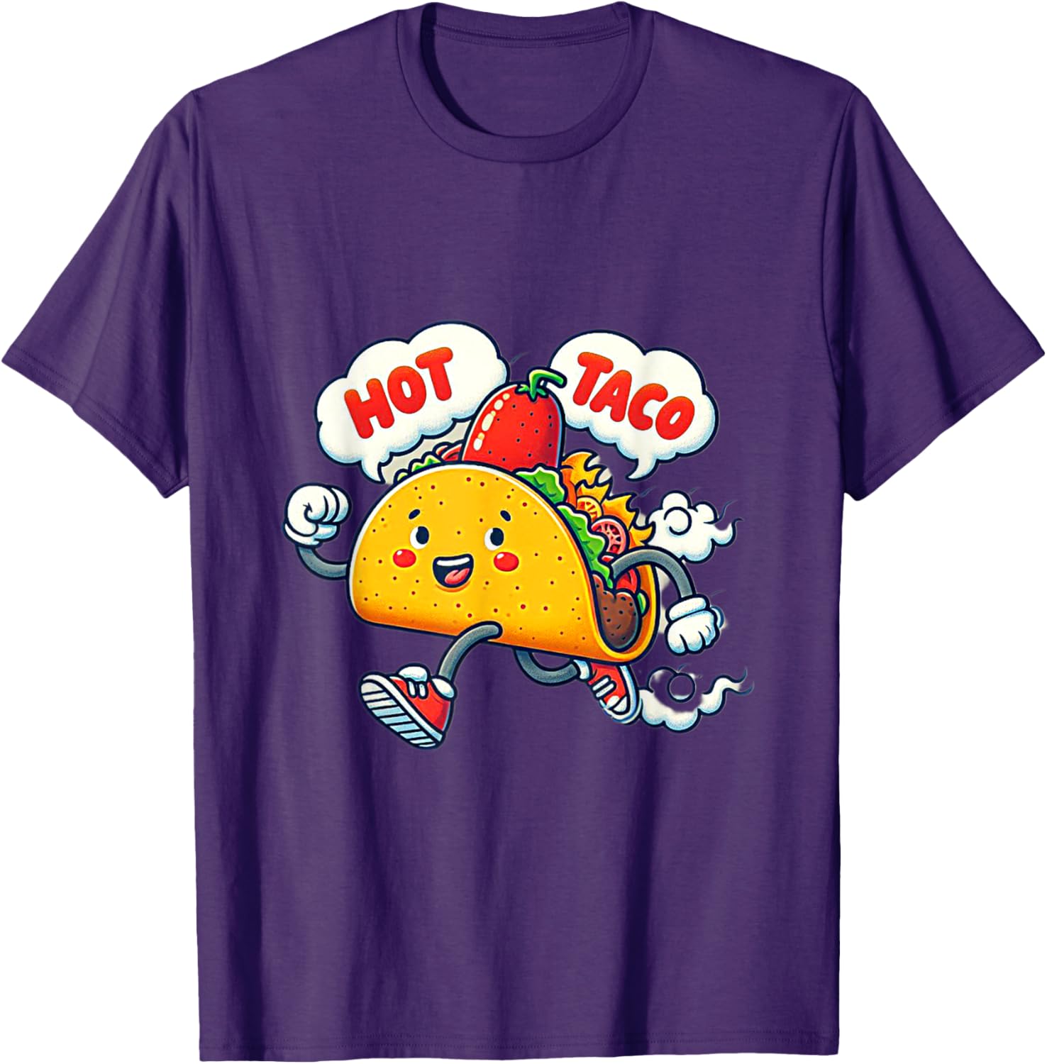 Funny Cute Spicy Hot Taco T-Shirt with Street Saying Idiom Design - 7