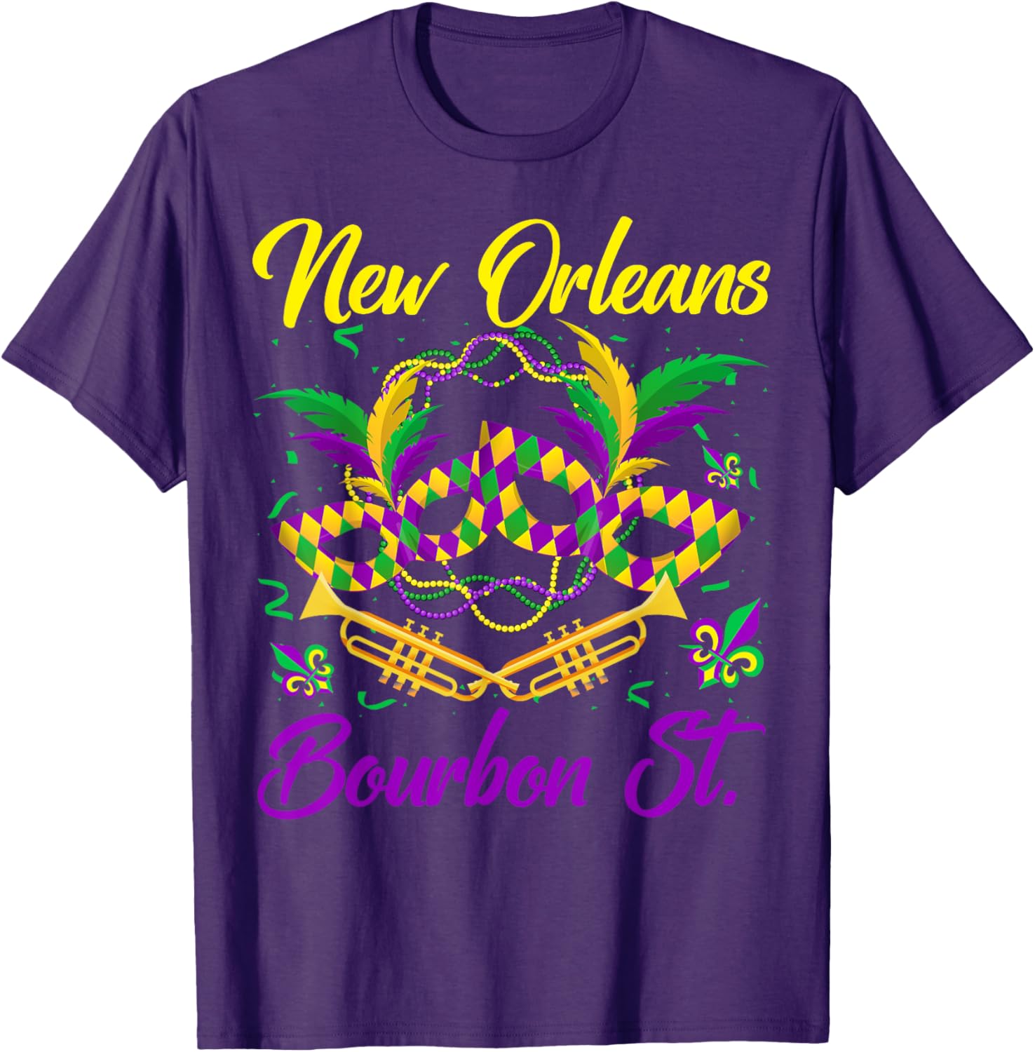 Funny NOLA Bourbon Street Mardi Gras T-Shirt for Fat Tuesday Celebrations - 22