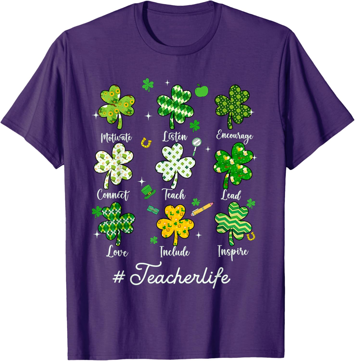 Teacher Life Shamrock T-Shirt - Inspire Love This St. Patrick's Day - 20