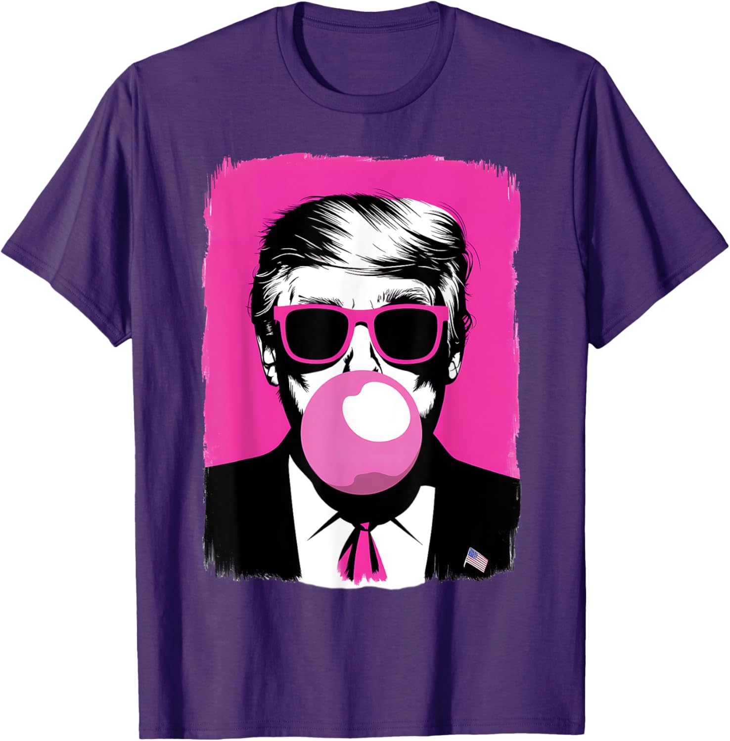 Funny Trump Pink Bubble Gum Sunglasses T-Shirt for Trendy Style - 19