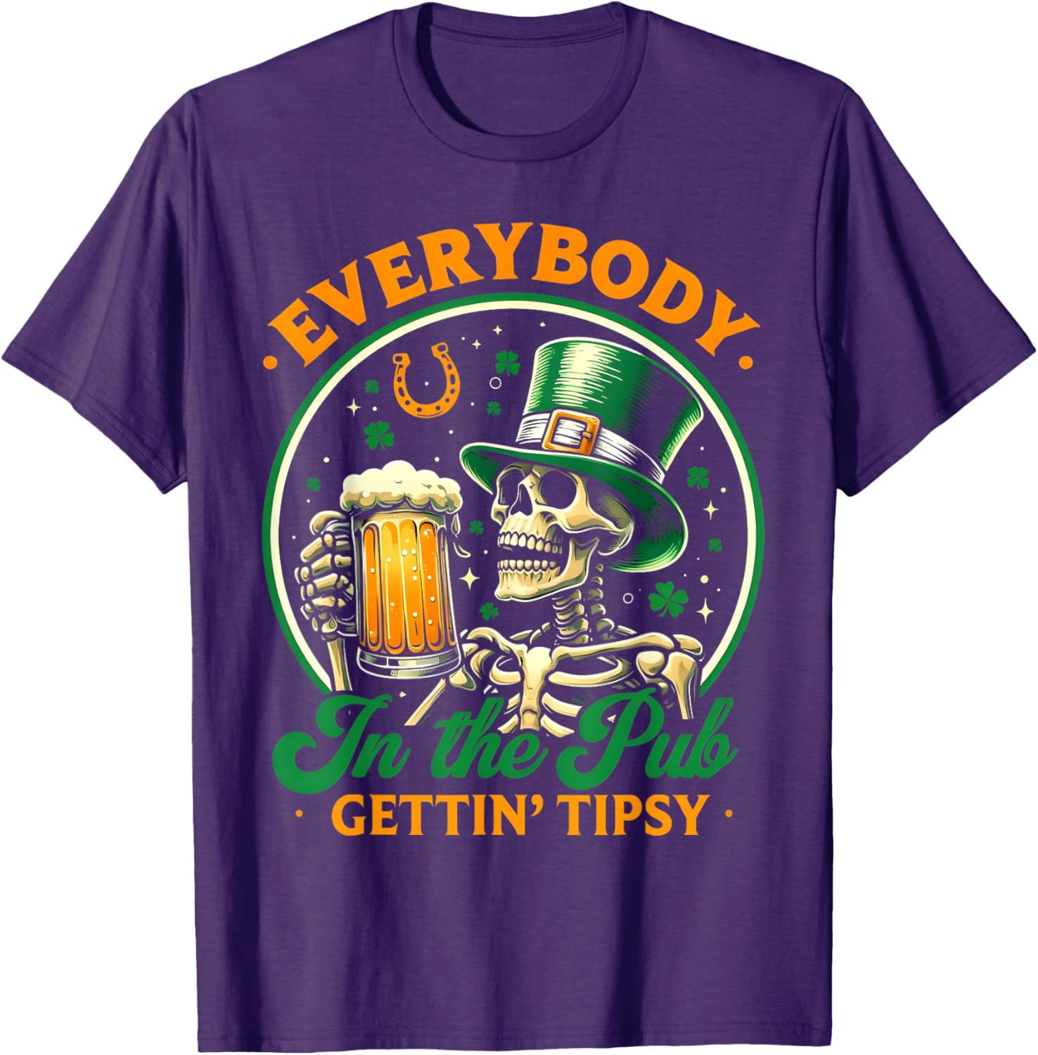 Tipsy St Patricks Day T-Shirt for Men and Women Celebrating at the Pub - 3