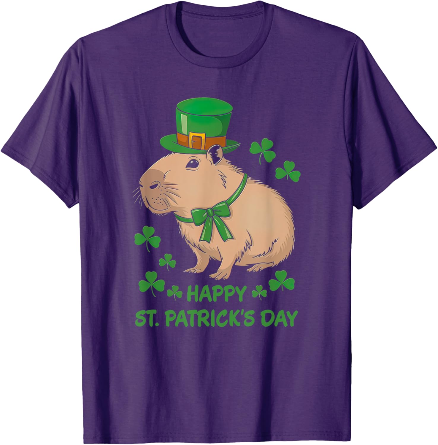 Cute Irish Capybara Leprechaun St. Patrick's Day T-Shirt for Fun Celebrations - 11