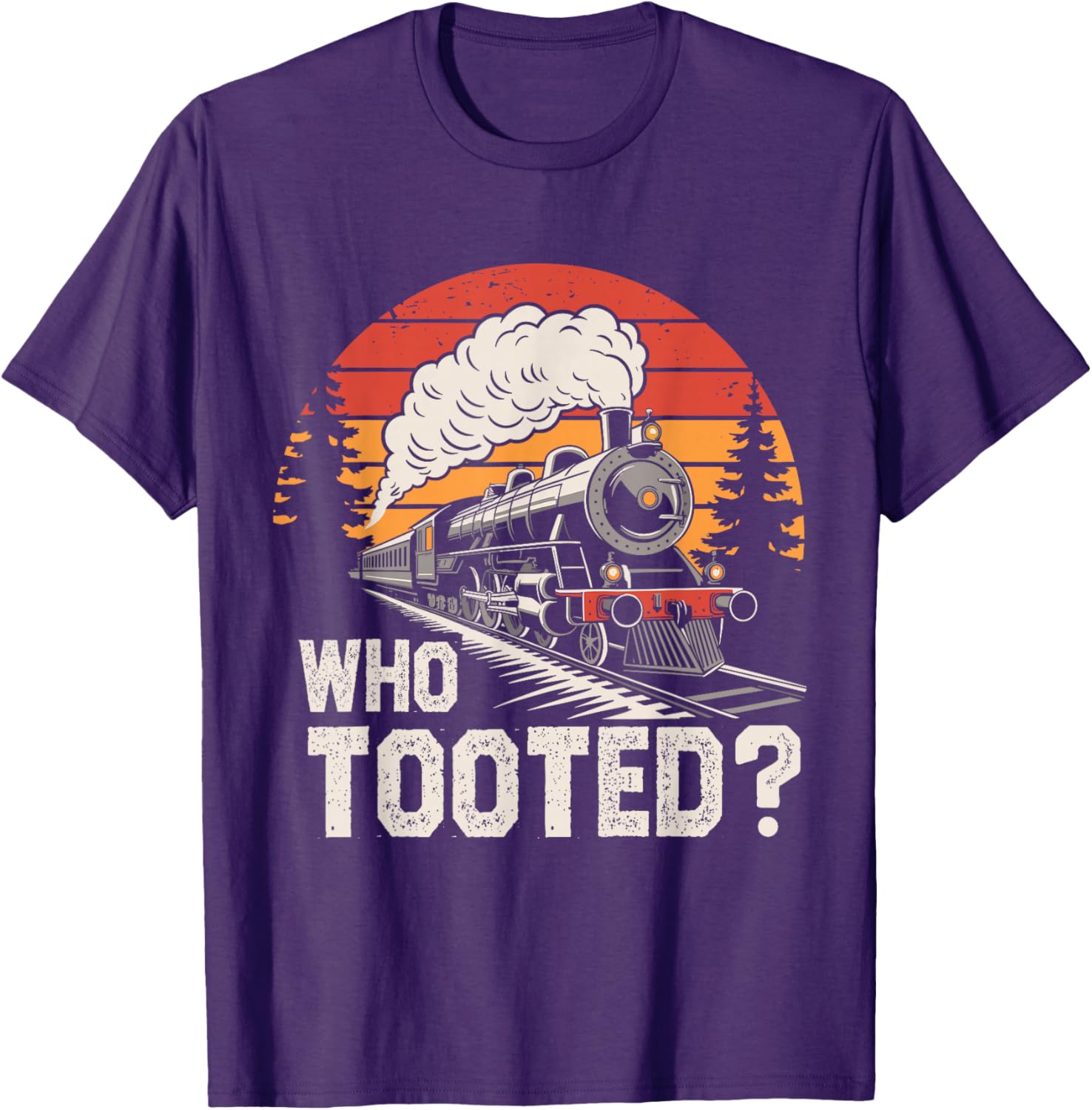 Who Tooted Train Lover T-Shirt for Boys Men Women Kids Fun Railroad Tee - 2