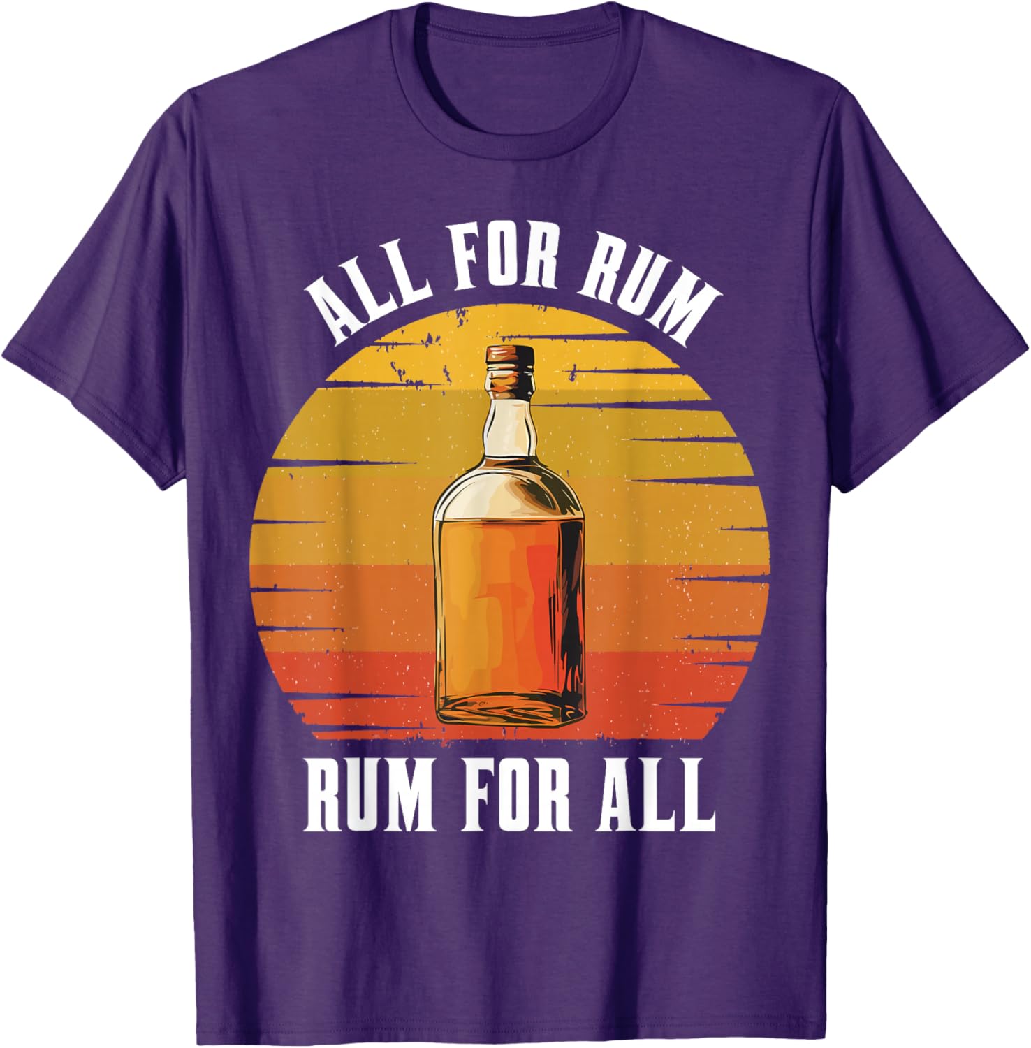 Vintage Rum Lovers T-Shirt for Drink Enthusiasts - All for Rum Design - 12