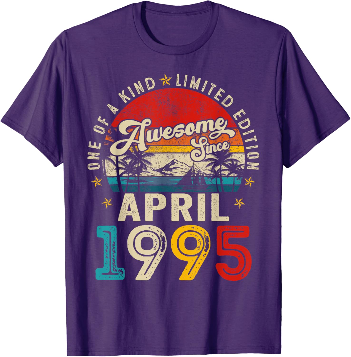 Vintage April 1995 30th Birthday T-Shirt for Men and Women - 8
