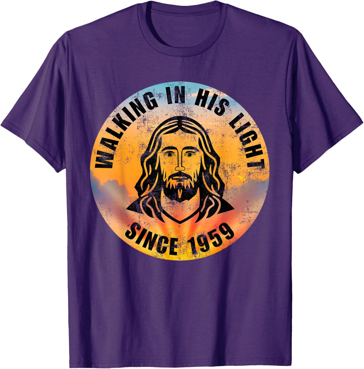 Walking In His Light Since 1959 Christian Quote T-Shirt for Positivity - 24