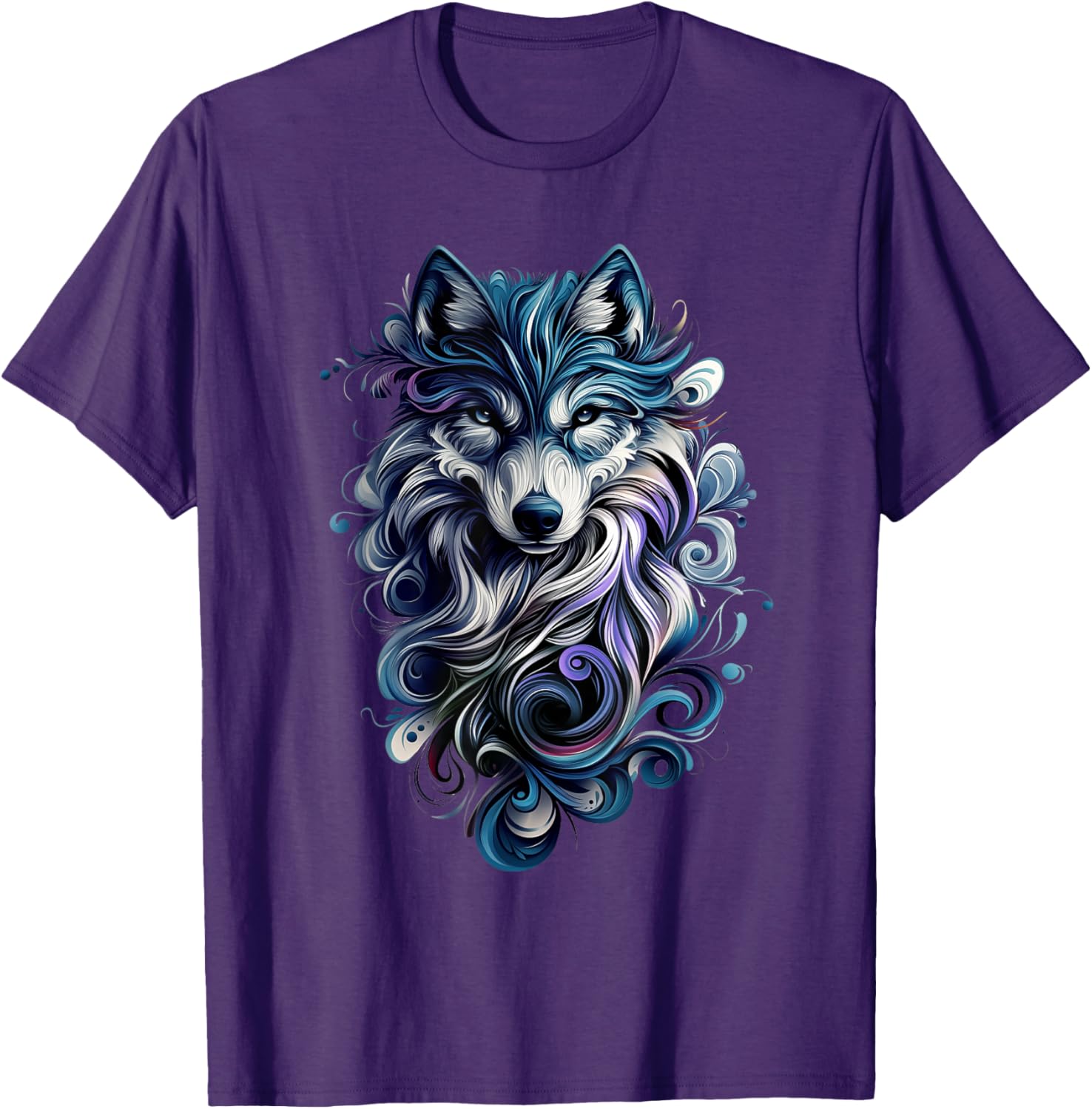 Colorful Wolf T-Shirt for Nature Lovers - Stylish Wildlife Apparel - 2