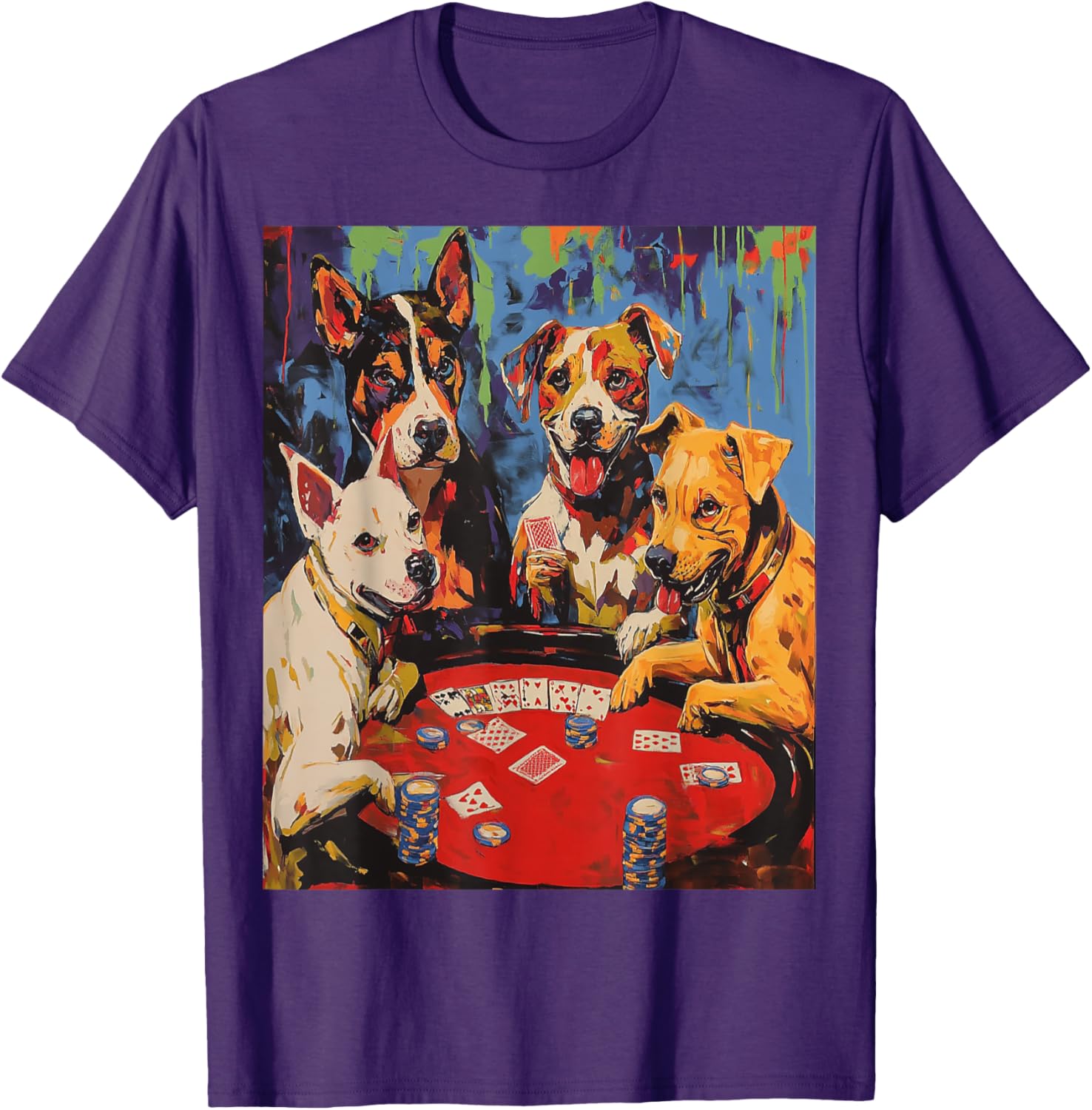 Dogs Playing Poker T-Shirt for Fun Pet Lovers - Stylish Graphic Tee - 16
