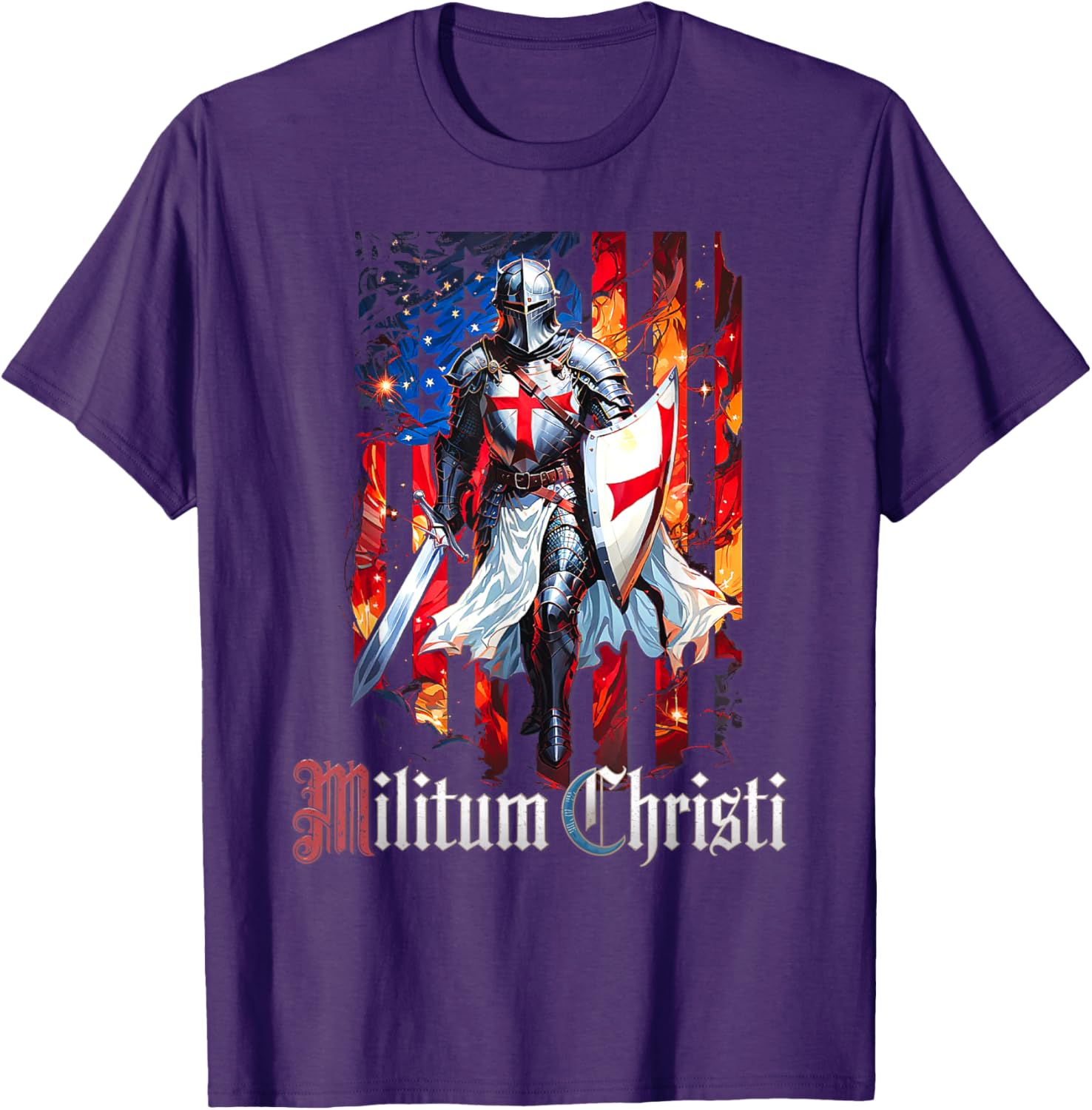 Catholic Knight Templar Crusader Cross T-Shirt for Faith and Style - 20