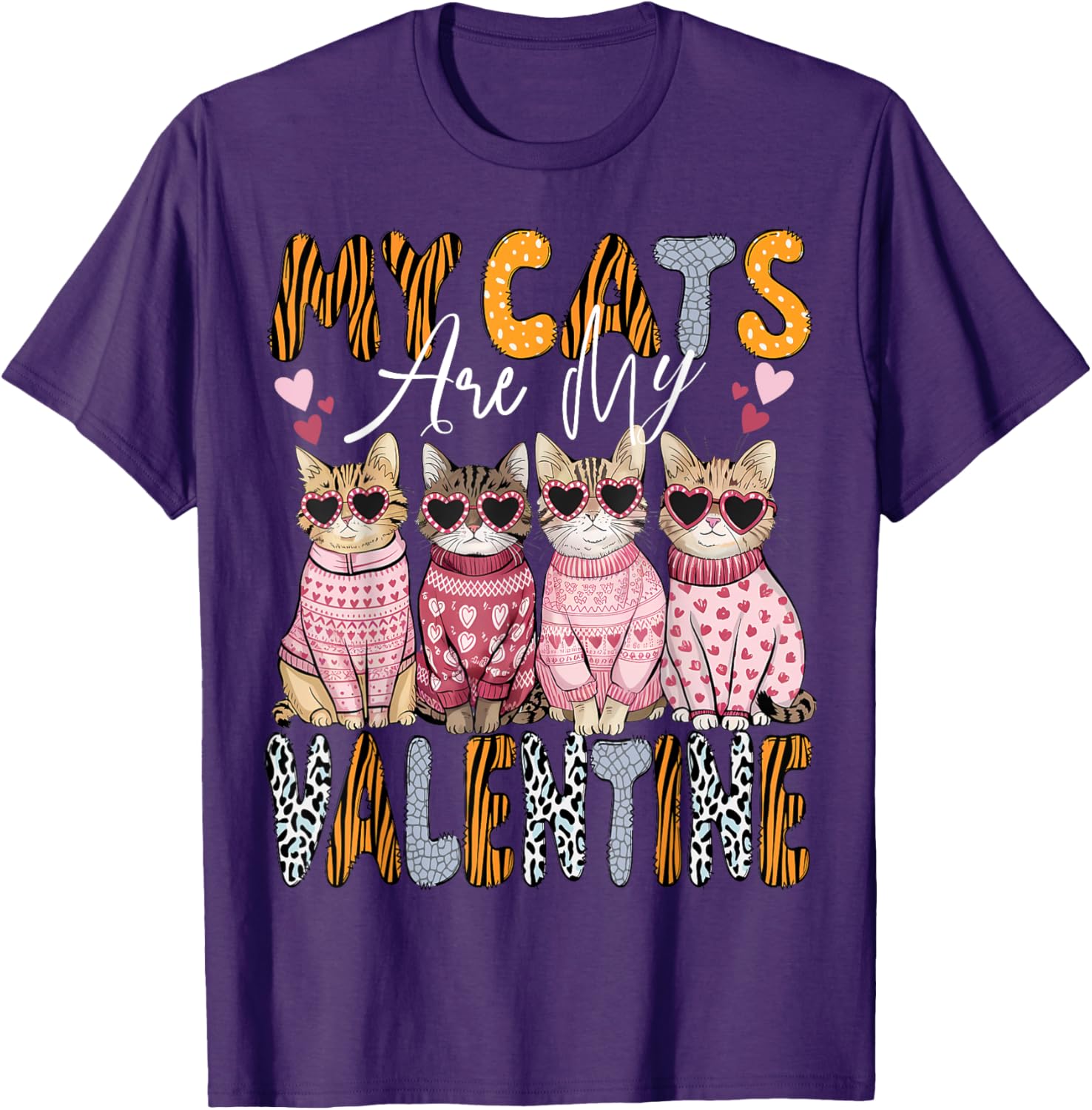 Cute Cat Valentine T-Shirt for Kitten Lovers - Perfect for All Ages - 3
