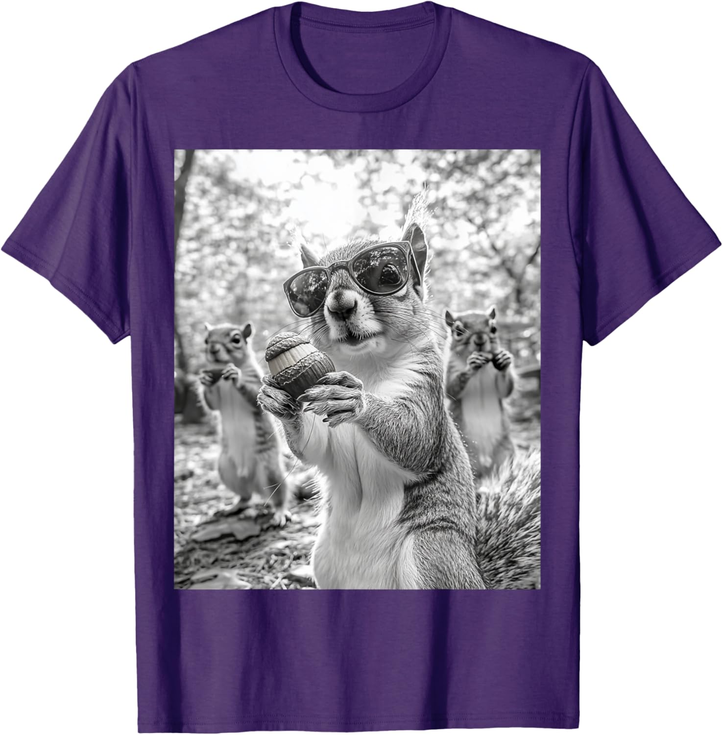 Cute Squirrel Selfie T-Shirt for Animal Lovers - Fun Graphic Tee - 16