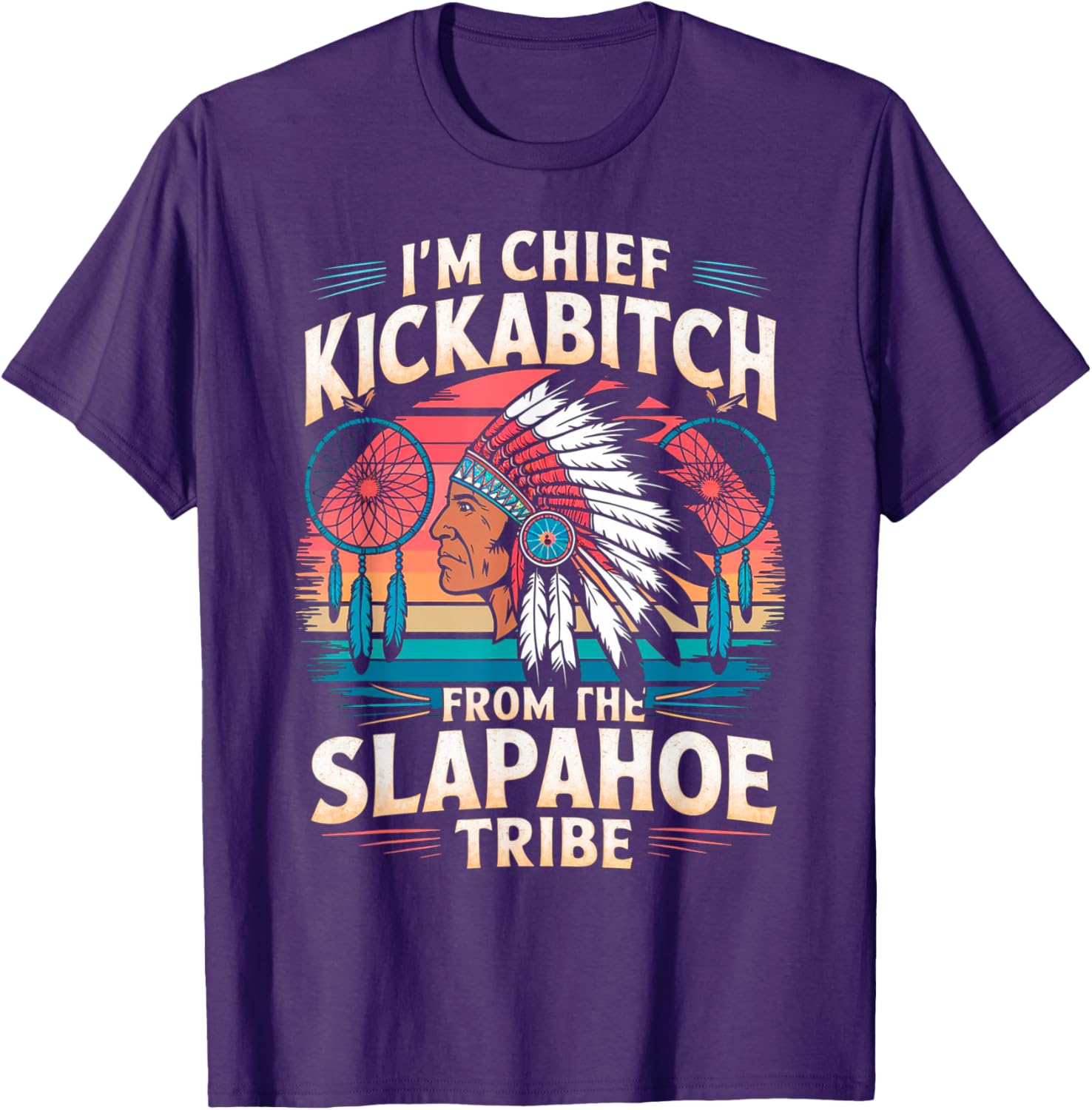 Retro Vintage Chief Kickabitch T-Shirt from Slapahoe Tribe Collection - 8