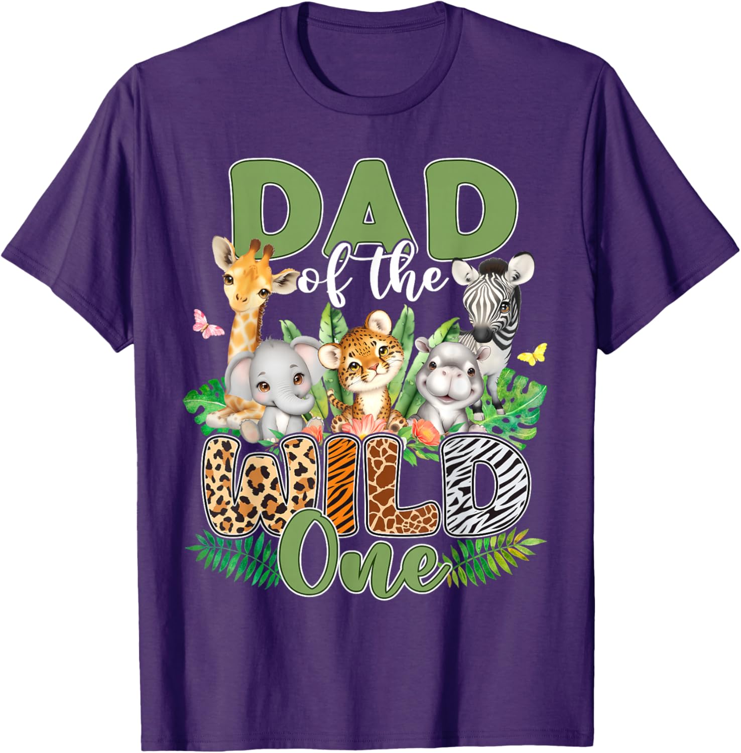 Dad Of The Wild One Safari Family Matching T-Shirt for 1st Birthday - 22