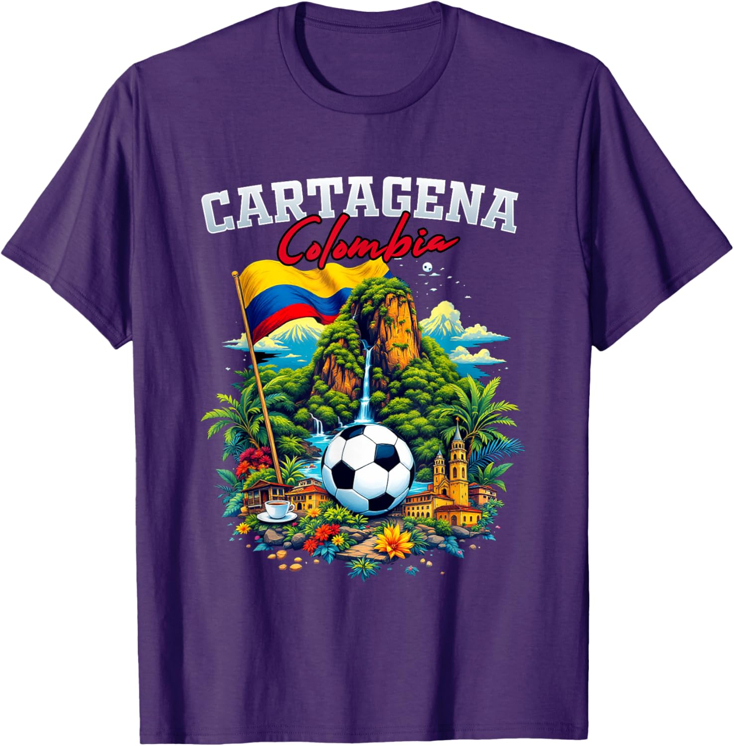 Cartagena Colombian Flag T-Shirt - Stylish Souvenir Apparel for Pride - 3