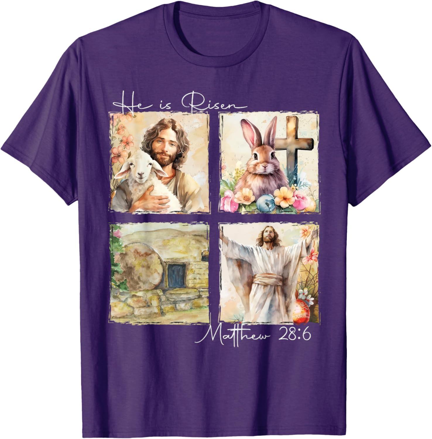 He Is Risen Matthew 28:6 Christian Easter T-Shirt for Believers - 15