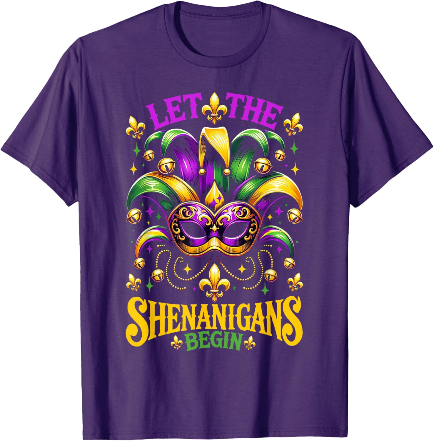 Let The Shenanigans Begin Mardi Gras T-Shirt for Kids and Adults - 3