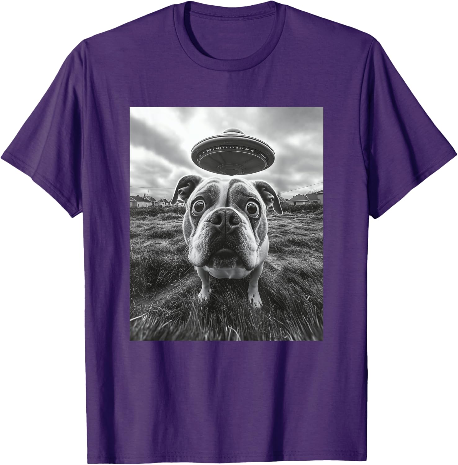 Hilarious English Bulldog UFO Graphic T-Shirt for Dog Lovers of All Ages - 23
