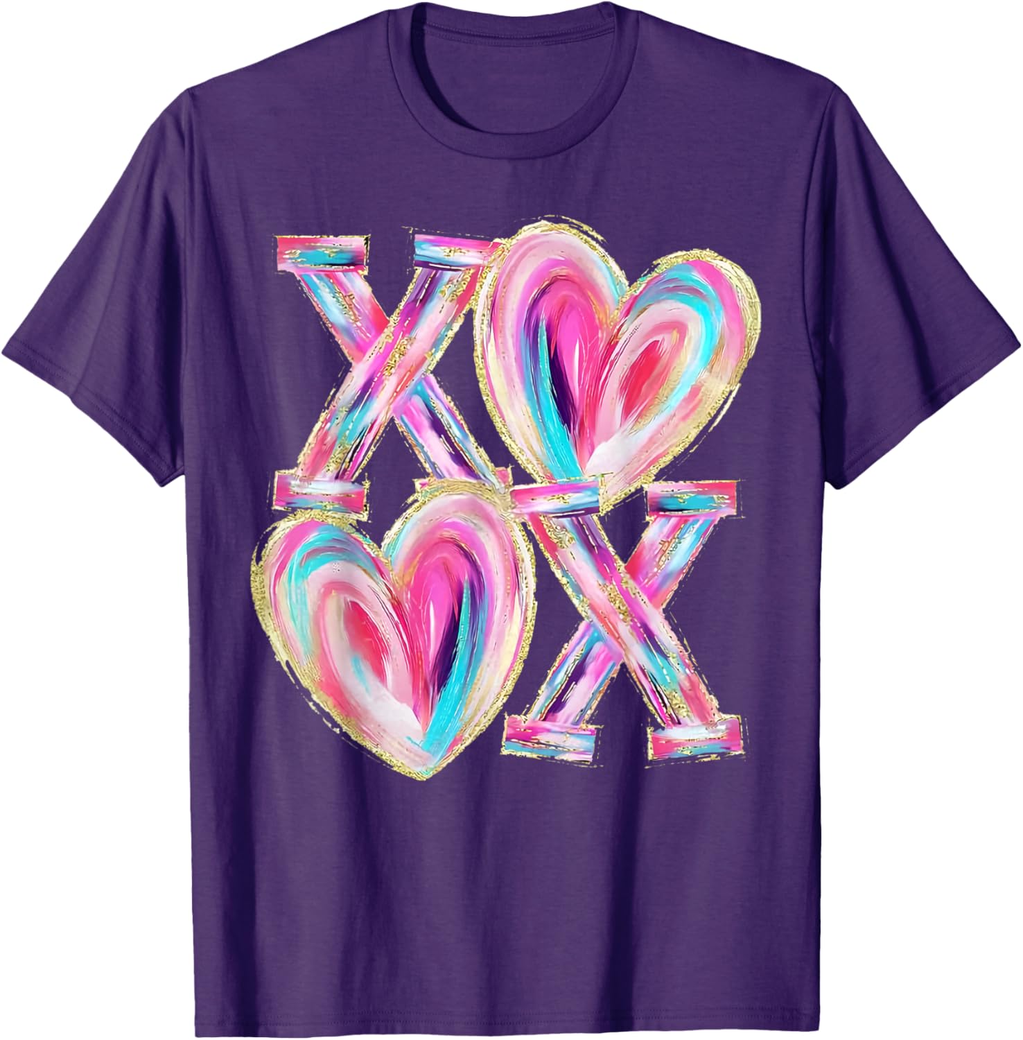 Valentine Abstract Heart T-Shirt for Girls and Women - Cute and Stylish - 18