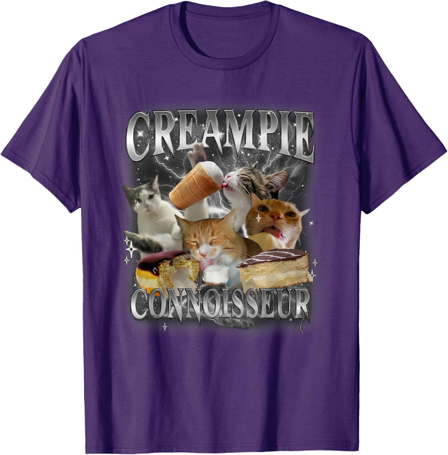 Funny Cat Meme T-Shirt for Adults - Creampie Connoisseur Humor - 5
