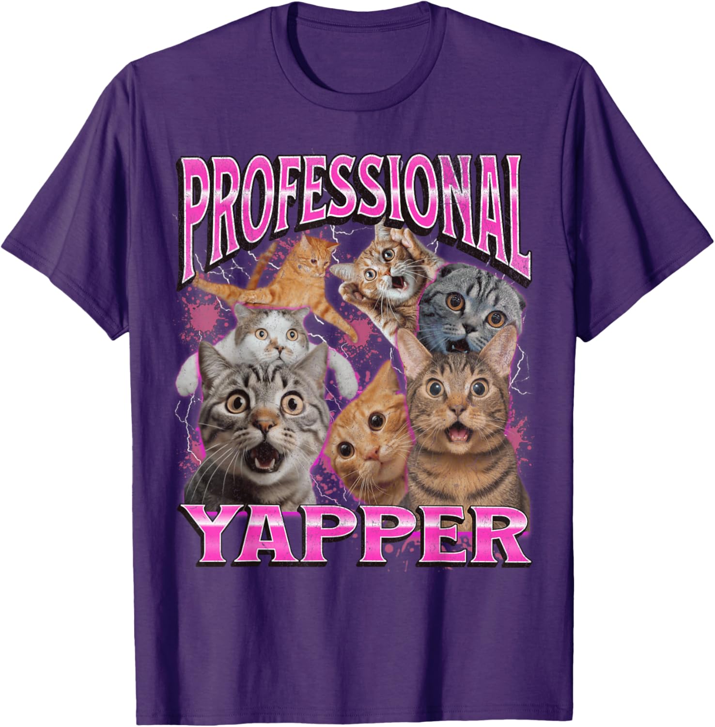 Funny 90s Cat Meme T-Shirt for Men and Women - Yapper Graphic Tee - 24