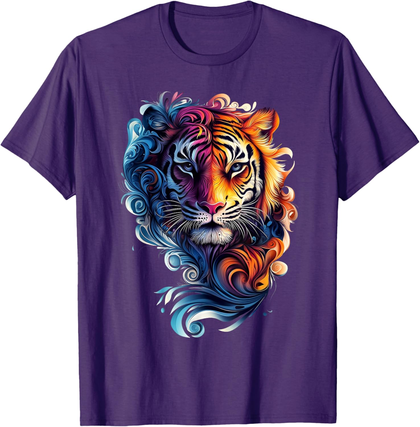 Colorful Tiger Wildlife T-Shirt for Nature Lovers - Stylish and Fun - 12