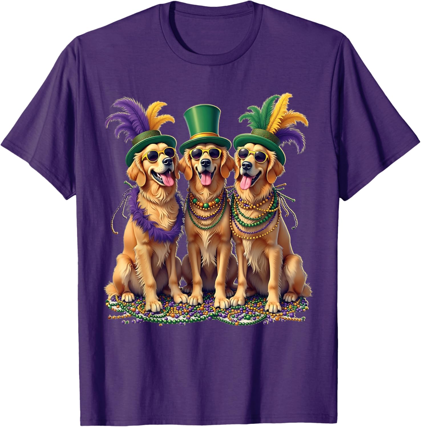 Festive Labrador Mardi Gras T-Shirt for Dog Lovers and Celebration Fans - 19