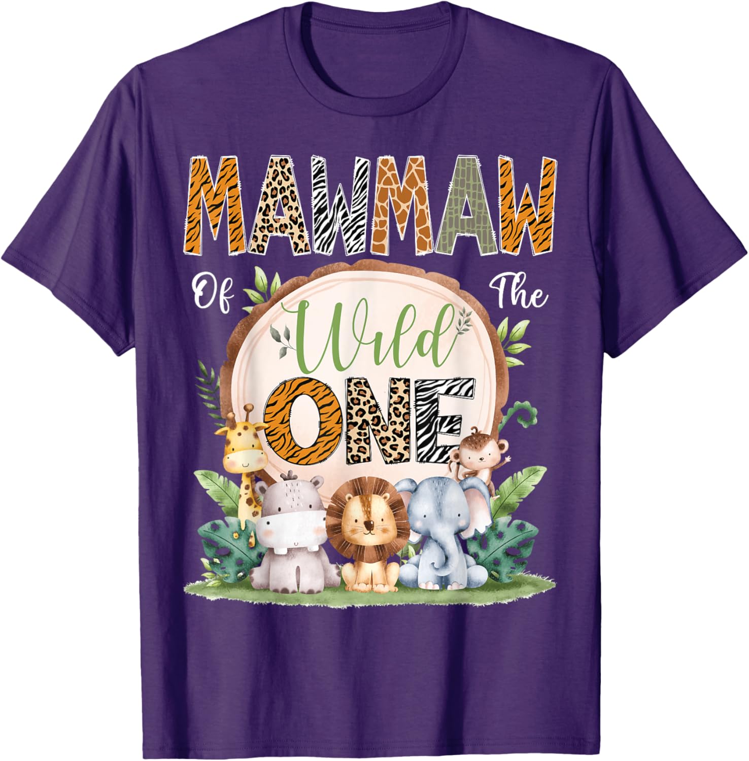 Mawmaw Of The Wild One 1st Birthday Safari Jungle T-Shirt for Kids - 4