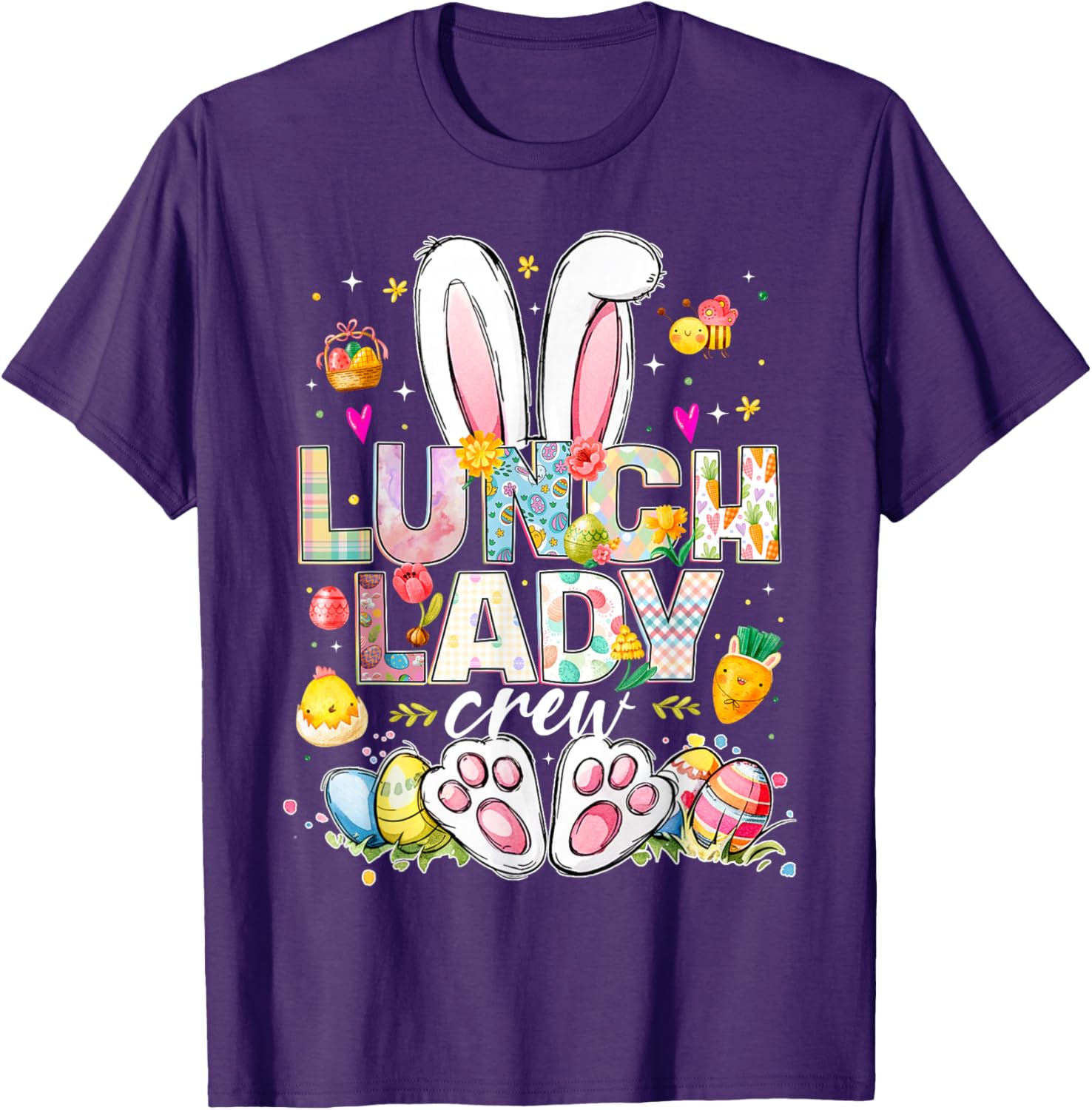 Funny Bunny Lunch Lady Easter T-Shirt for Cafeteria Workers - 18