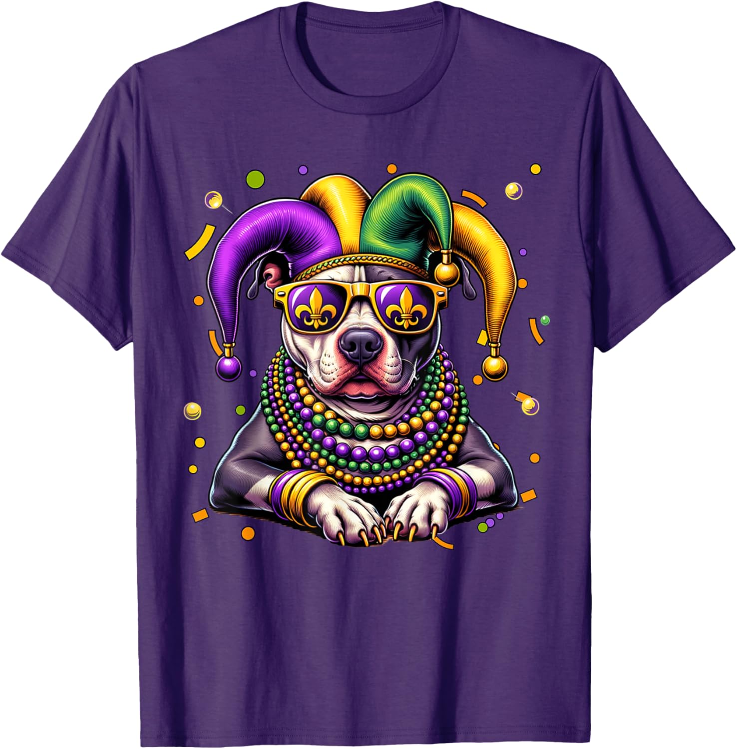 Mardi Gras Pitbull Festival T-Shirt for Men and Women - Fun Carnival Wear - 23