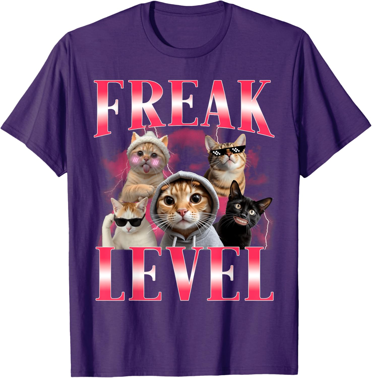 Funny Cat Meme T-Shirt Certified Freak Humor for Cat Lovers - 16