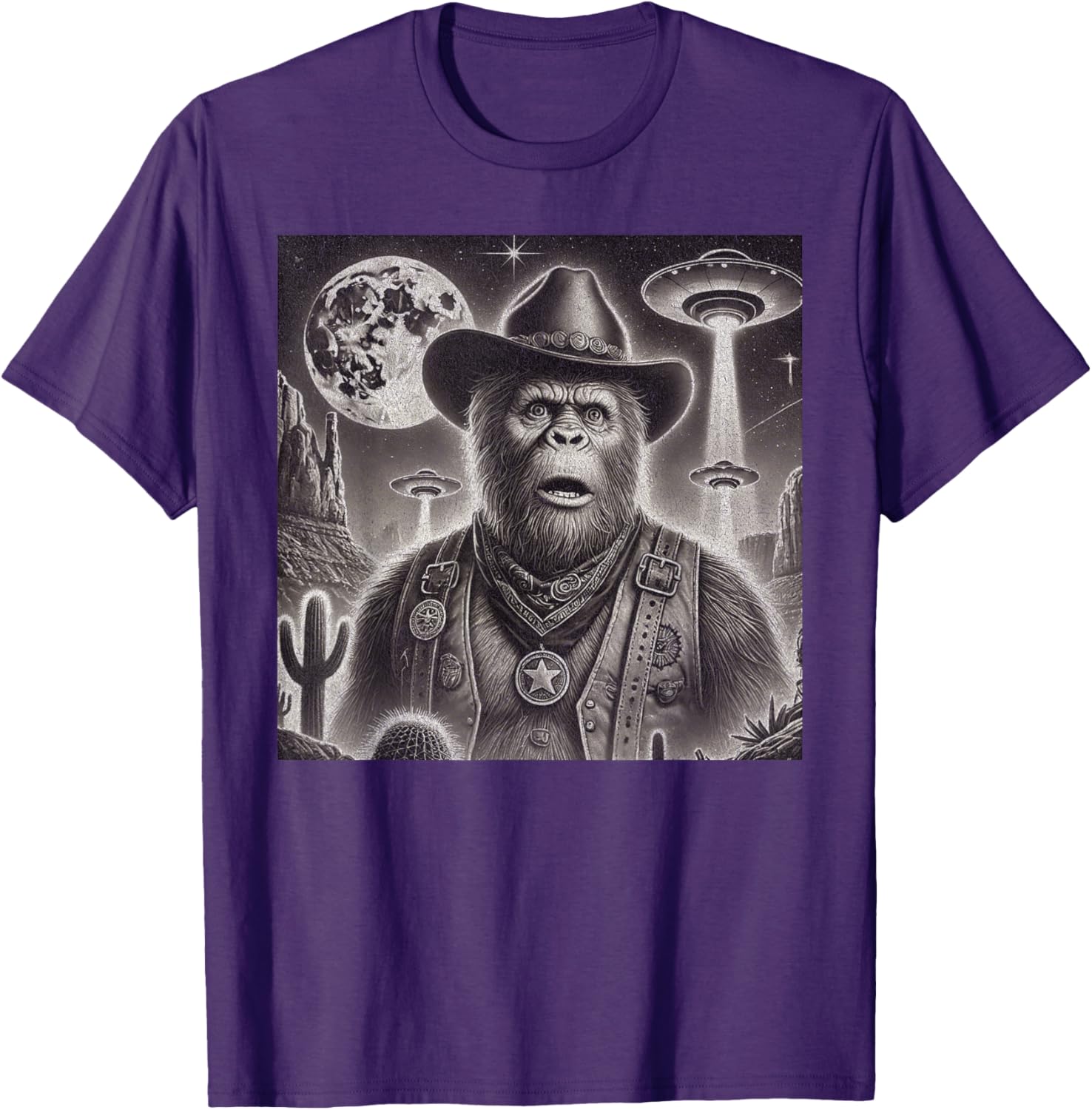 Bigfoot UFO Selfie T-Shirt for Fun Loving Alien Enthusiasts - 29