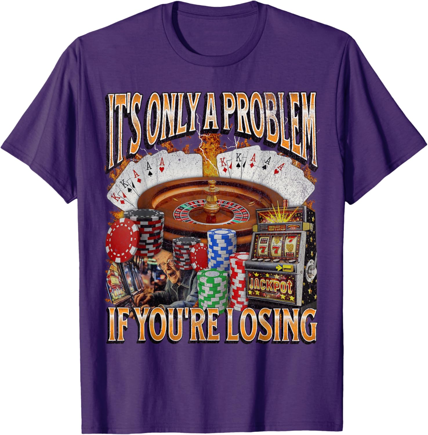 Funny Gambling Bootleg Graphic T-Shirt Perfect for Losing Bet Lovers - 3