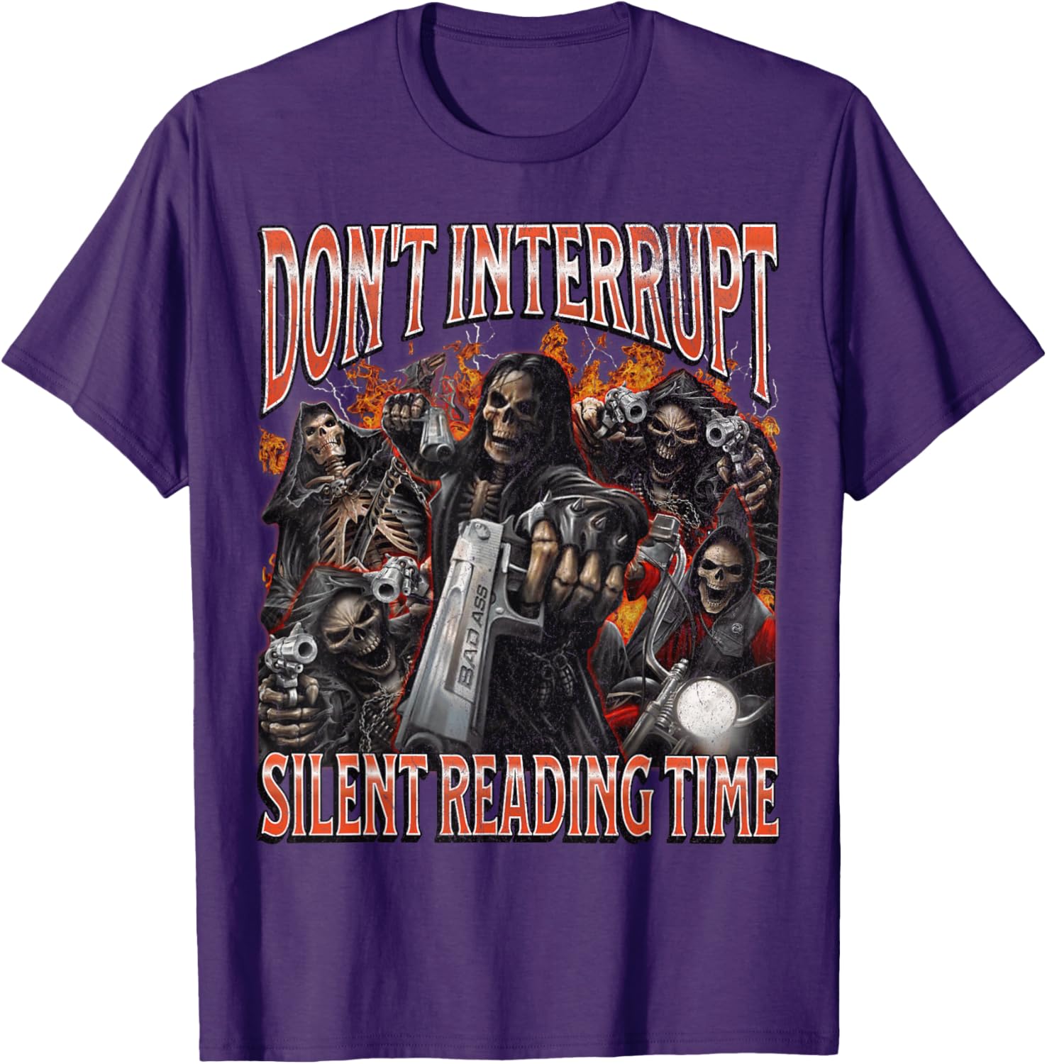 Funny Skeleton Meme T-Shirt Perfect for Silent Reading Time Lovers - 29